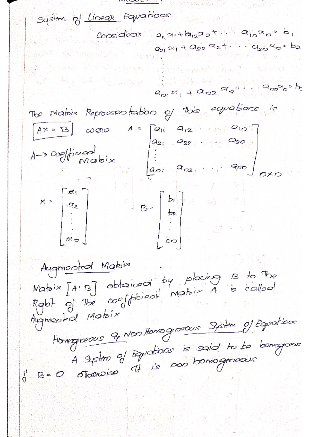Module 1: Understanding Systems of Linear Equations - Studocu