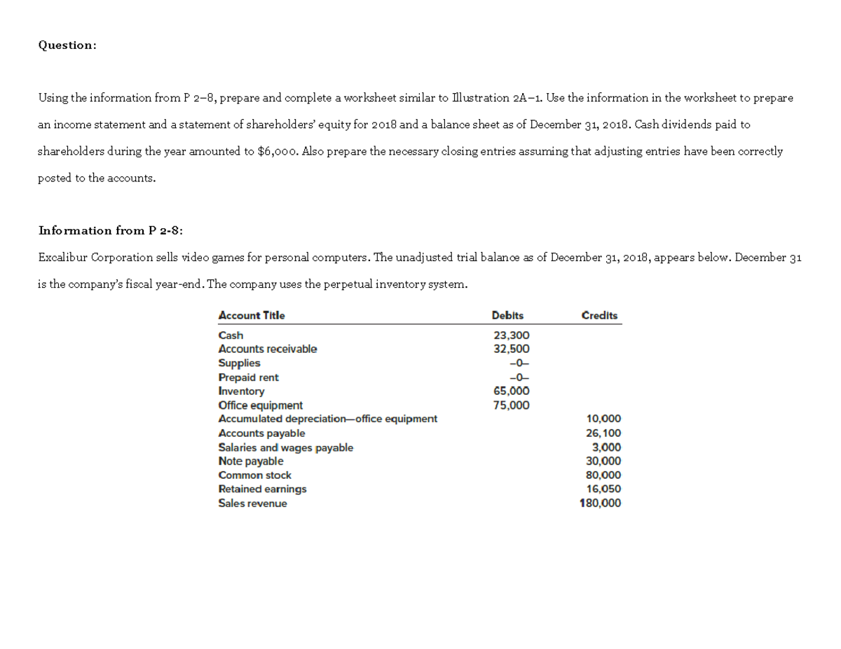 Intermediate Accounting (13): Chapter 2 Complete Solutions & Worksheets ...