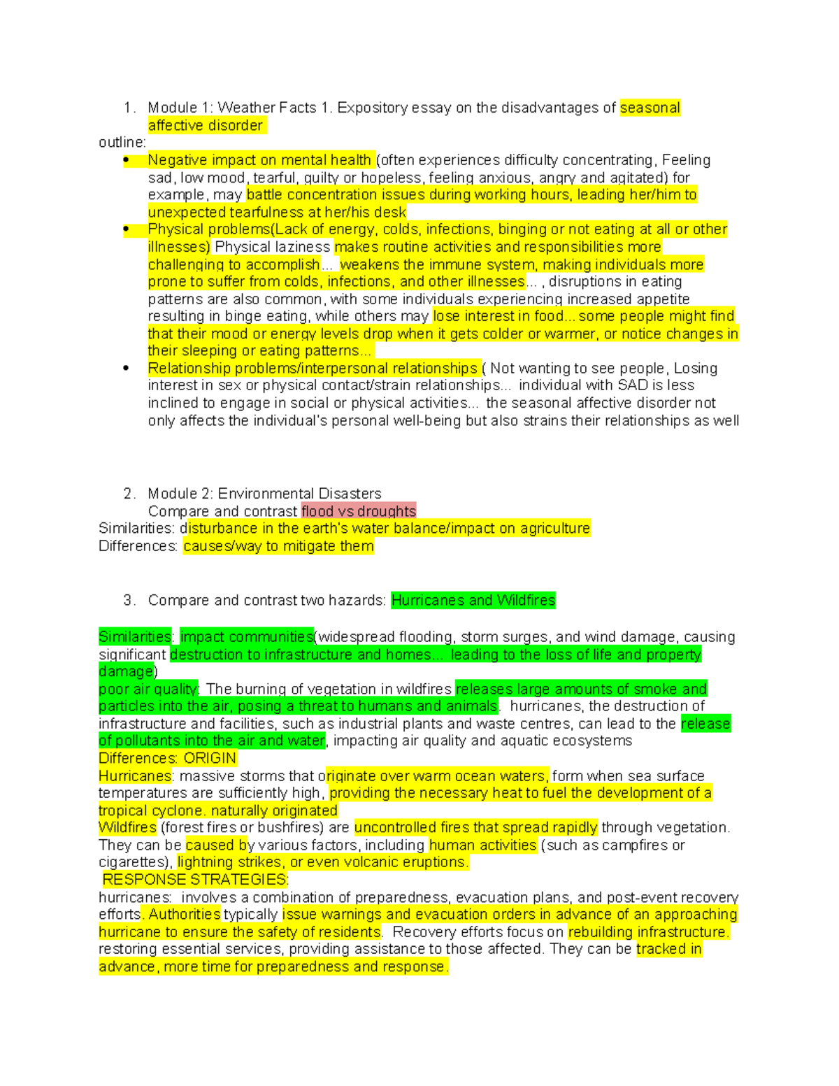 Environmental Essay Outline 2024: Impacts & Solutions - Studocu