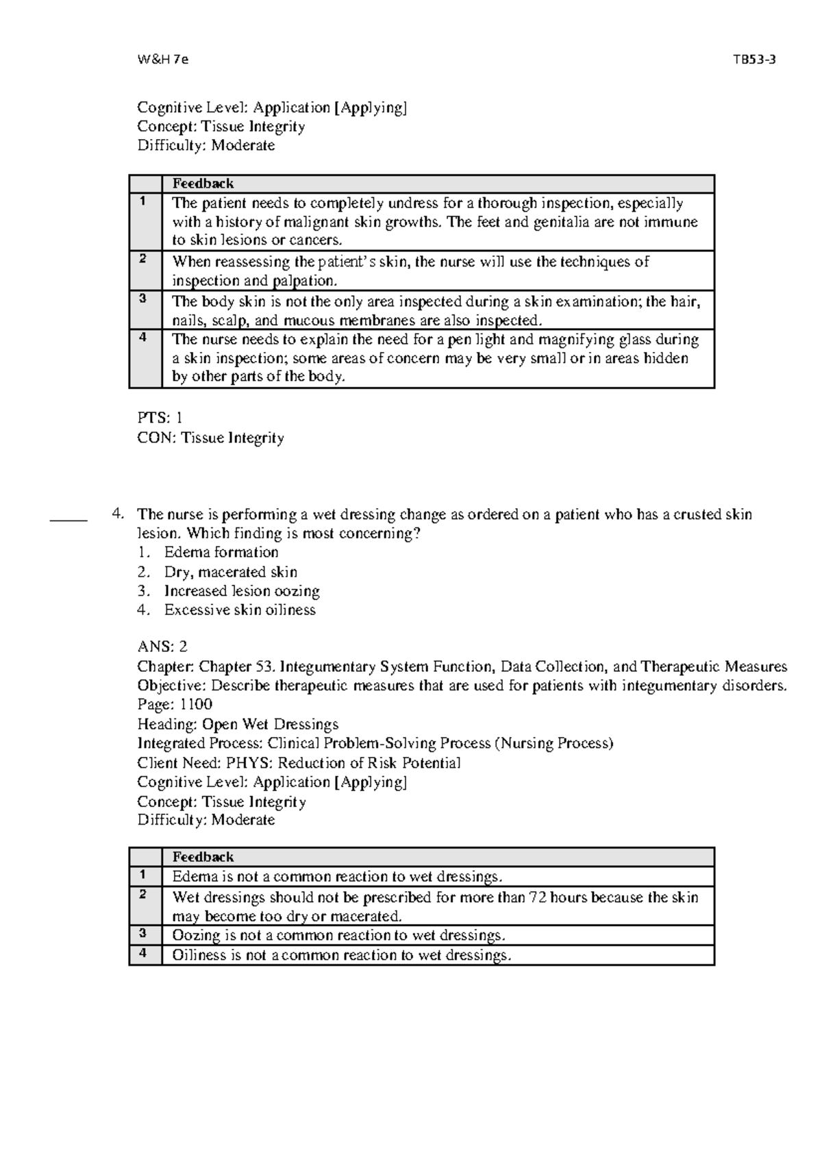 2241 1032 - Integumentary System: Tissue Integrity Concepts and Care ...