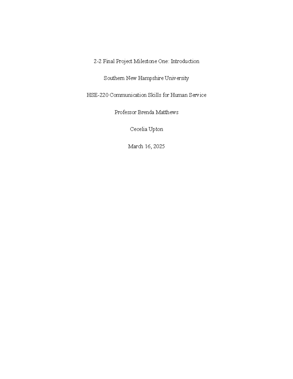 Final Project Milestone 1: Addressing NEMT Barriers in HSE-220 - Studocu