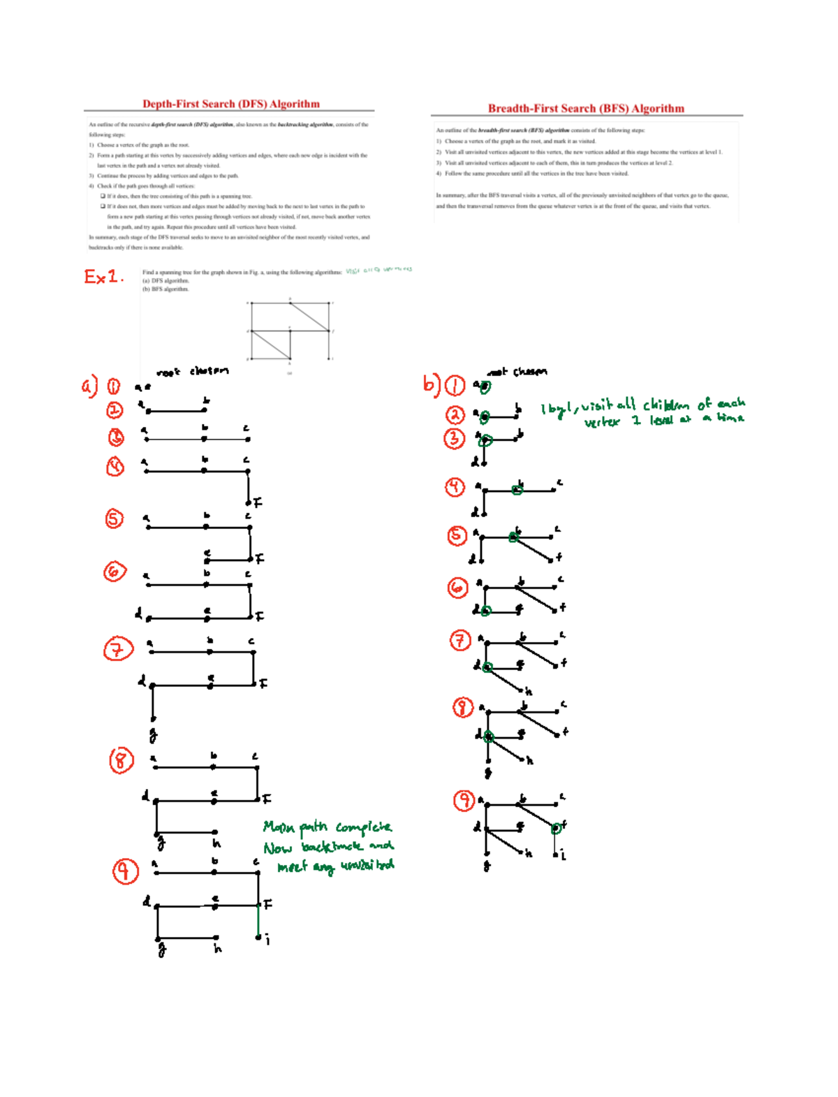 Midterm 4 - Lecture - Search (DFS) Algorithm Search (BFS) Algorithm An ...