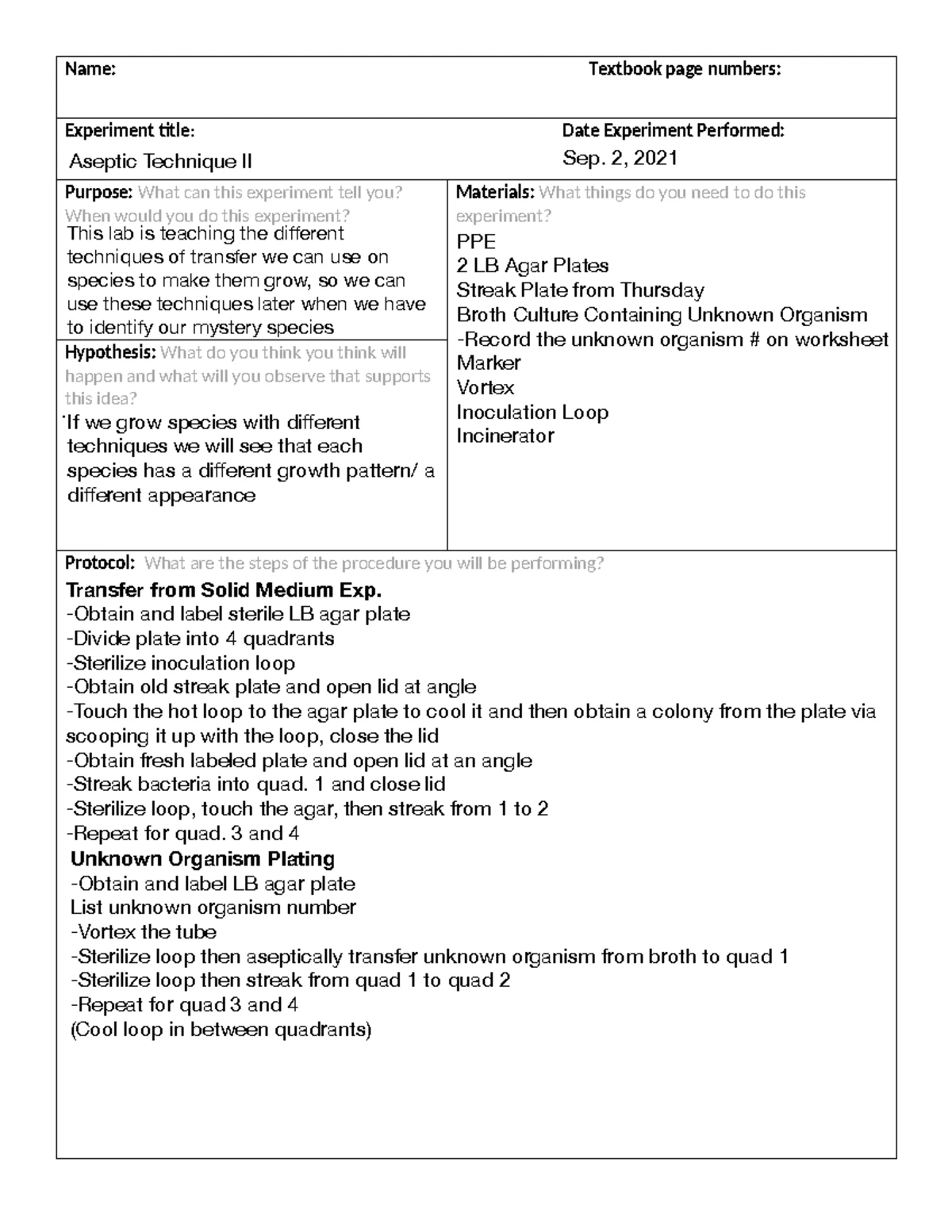 BIOL 258 Lab Worksheet: Simple and Negative Staining Procedures - Studocu