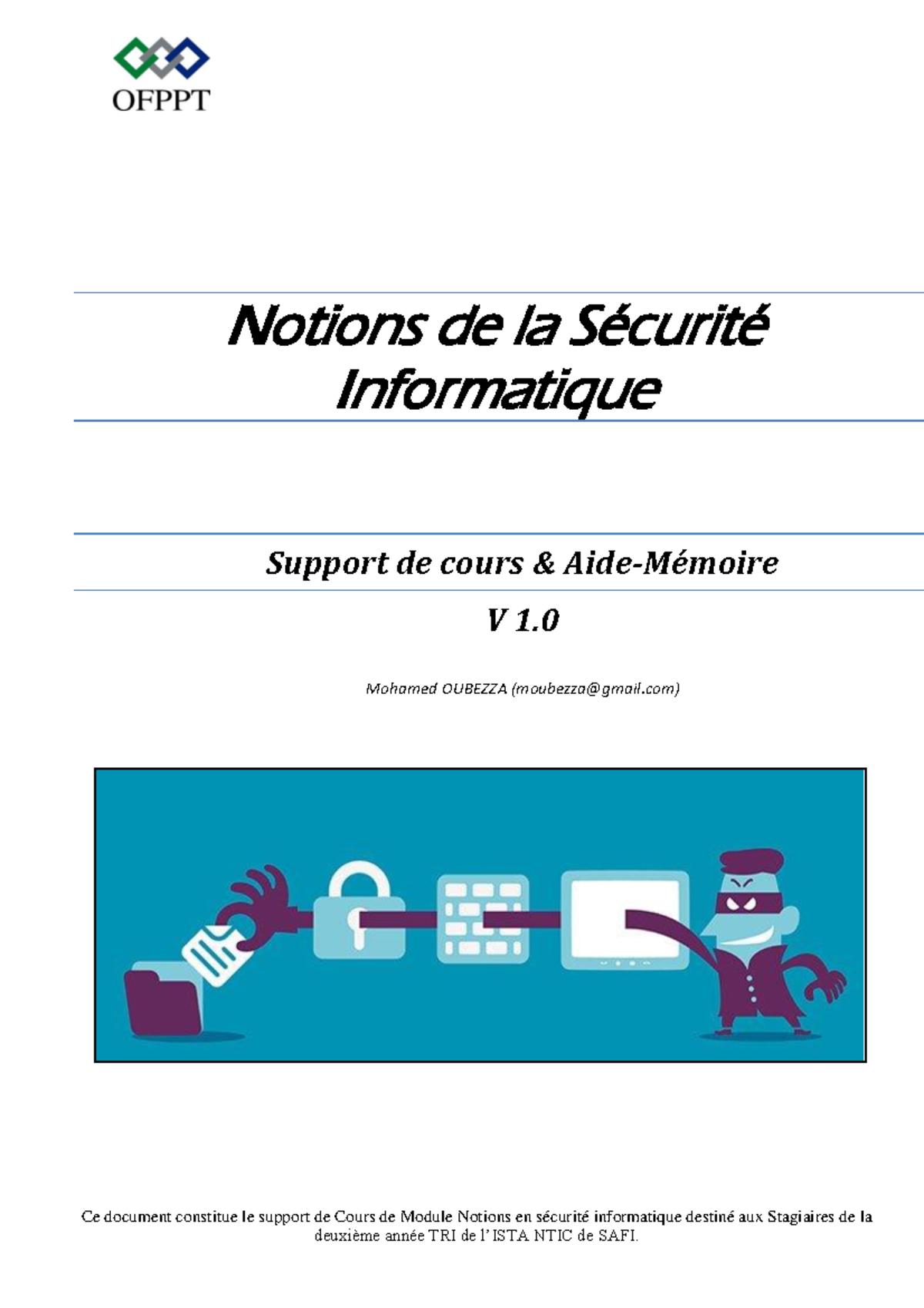 Notions de la Sécurité des Réseaux Informatiques - Cours 2020 - Studocu