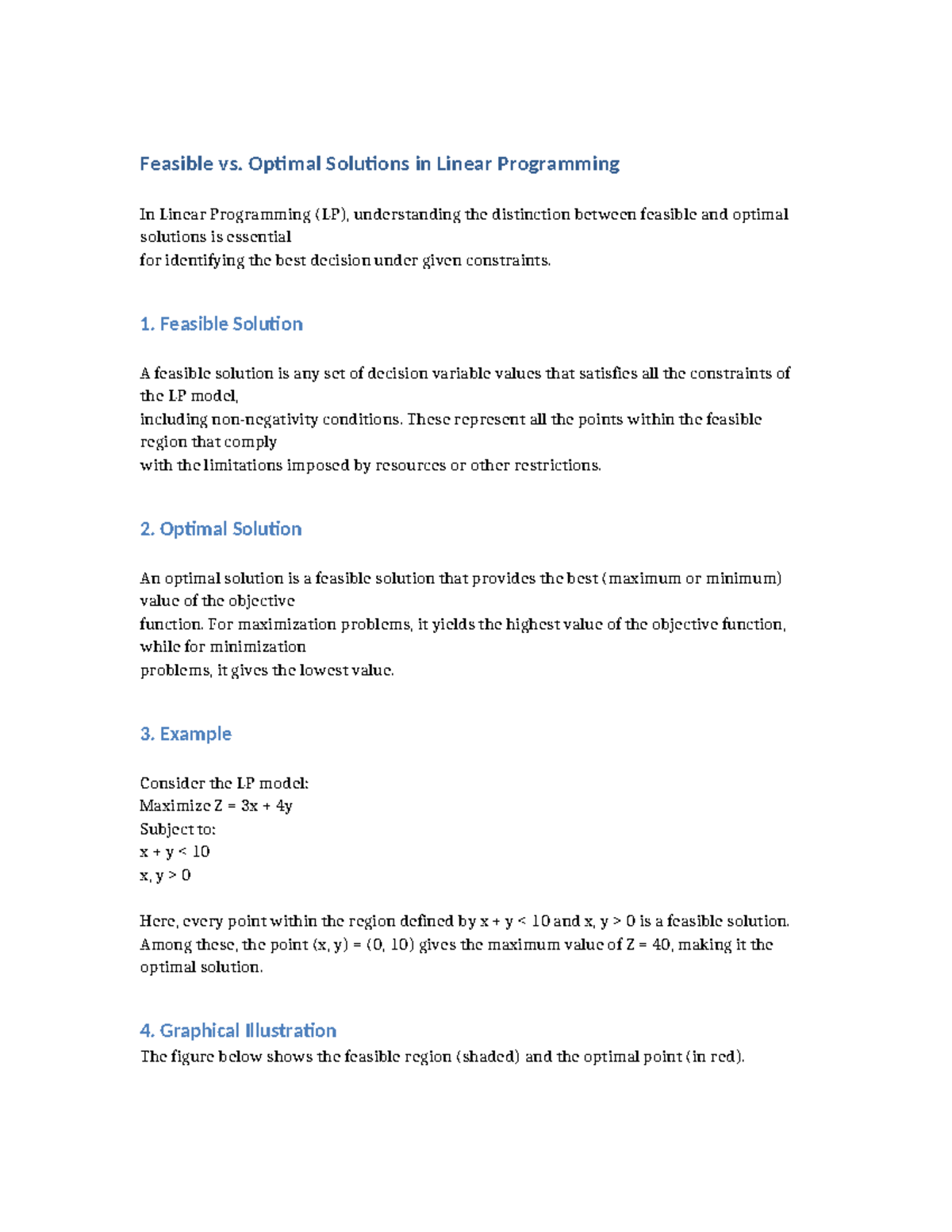 Feasible vs Optimal Solutions in LP: Key Concepts Explained - Studocu