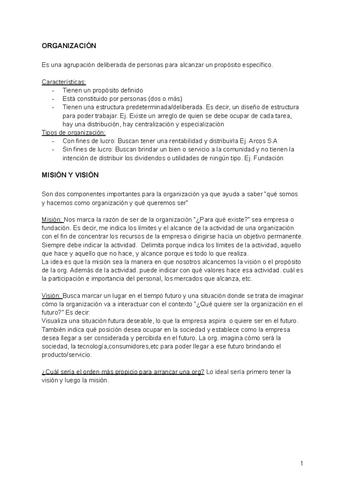 Resumen del Primer Parcial - Adm I - UADE: Estructura y Funciones - Document Preview