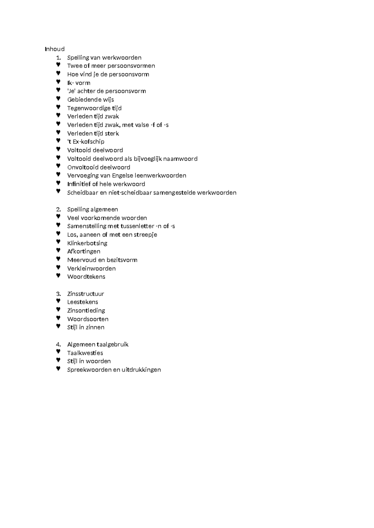 Nederlands Uitleg: Werkwoordspelling en Zinsstructuur (NED101 ...