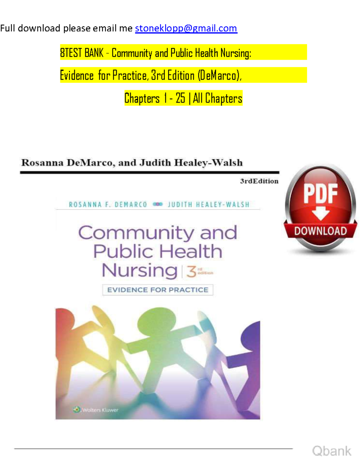 Test Bank For Community Public Health Nursing Evidence For Practice 3rd 