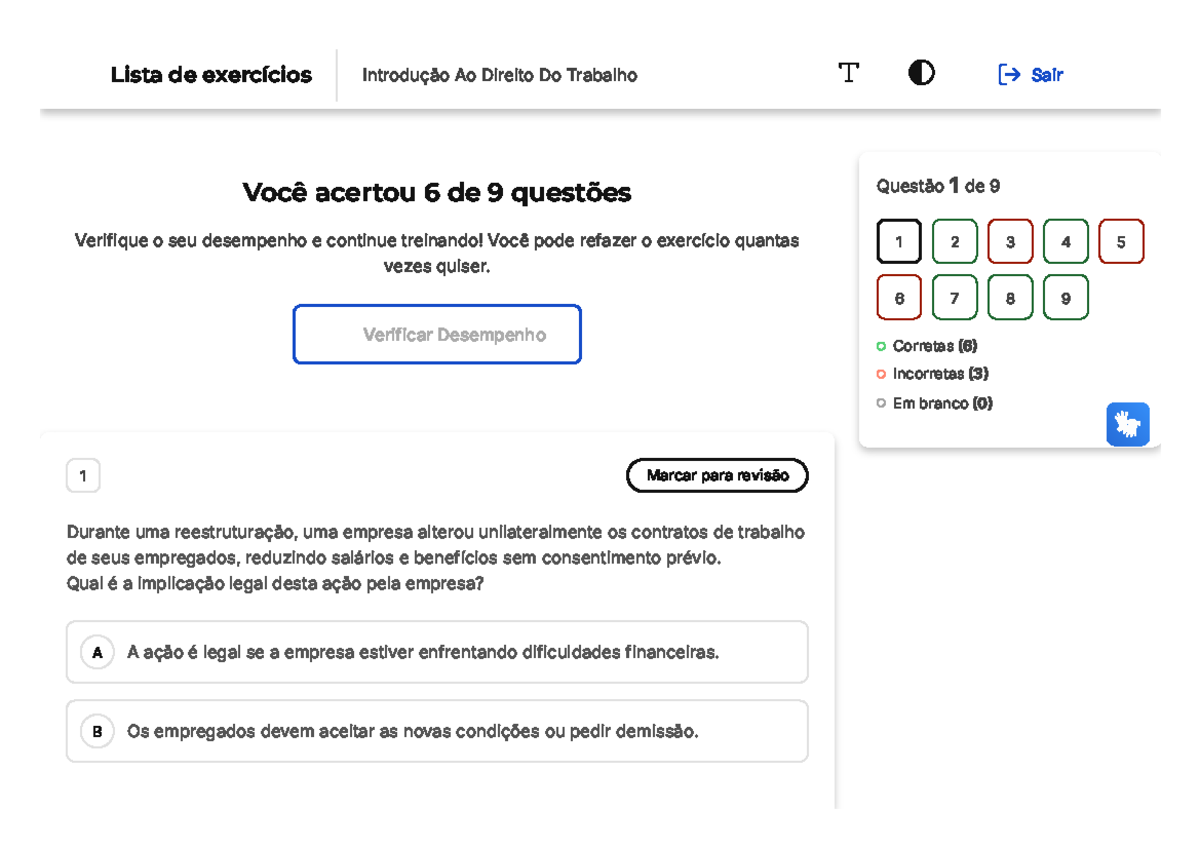 Lista de Exercícios - Introdução ao Direito do Trabalho (IDT 101) - Studocu