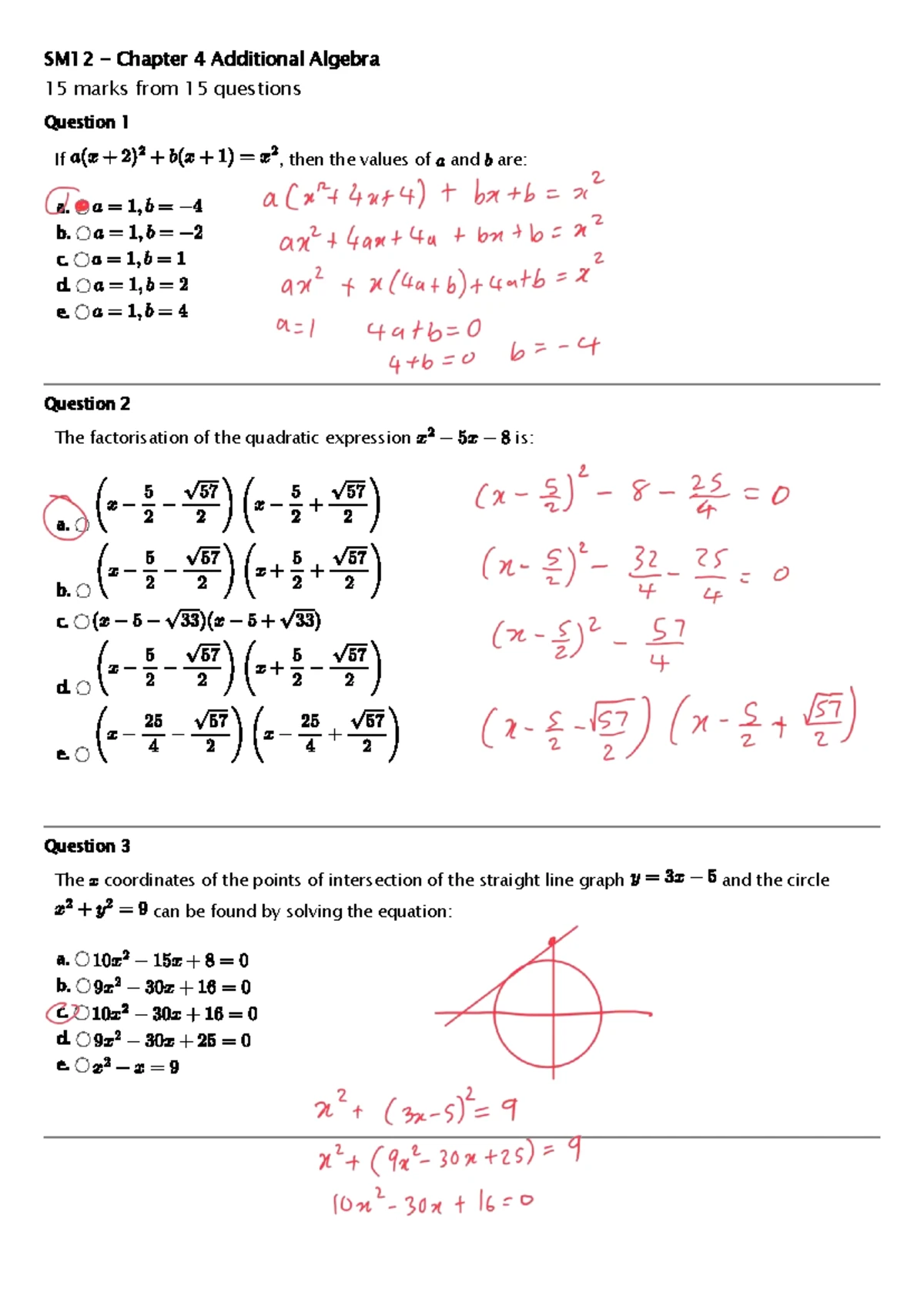 2019 Specialist Mathematics Exam Paper - Question Booklet 1 - Studocu