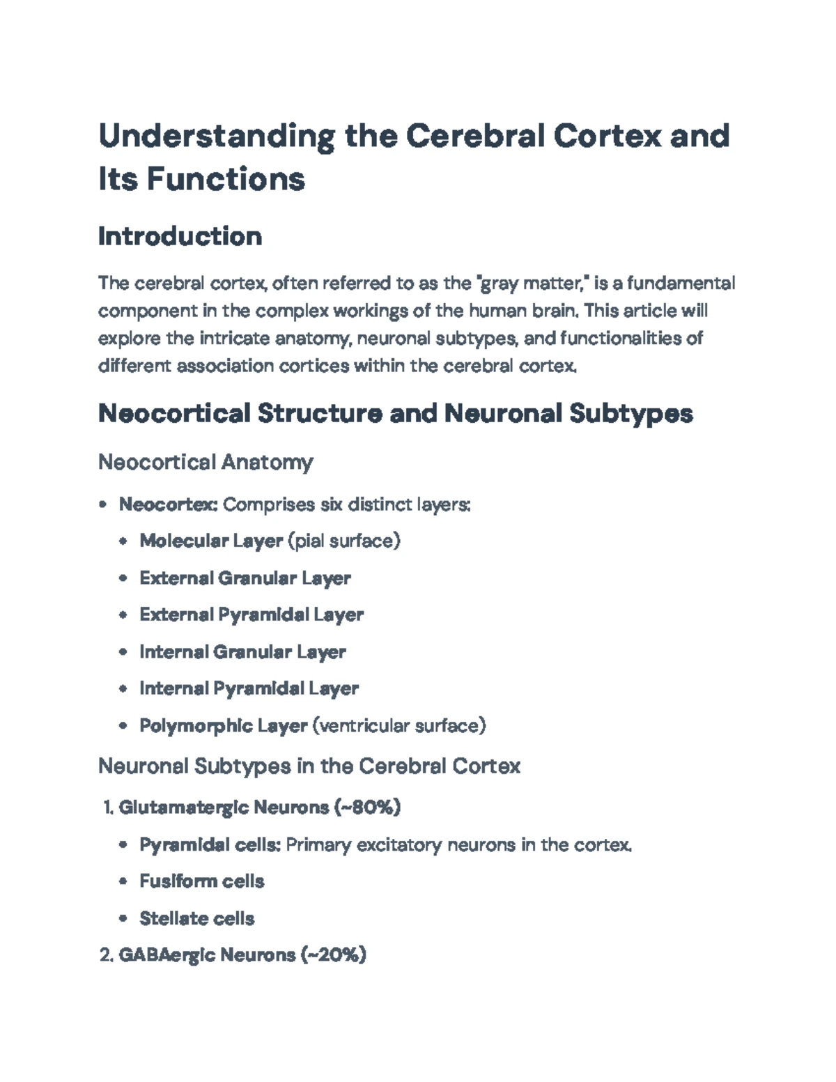 Module 1 Extra Credit Notes: Anatomy of the Nervous System NEU 101 ...