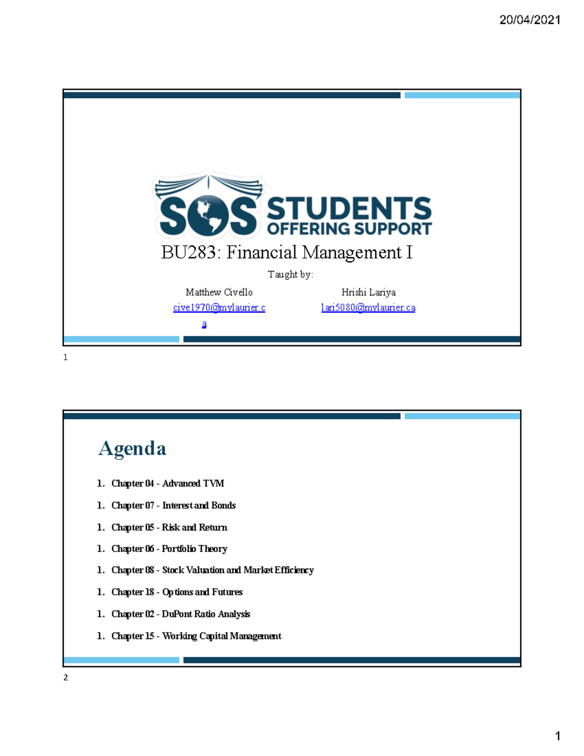 BU283 FEX 9o2fb1 PDF SOS Document for Final - BU283: Financial ...