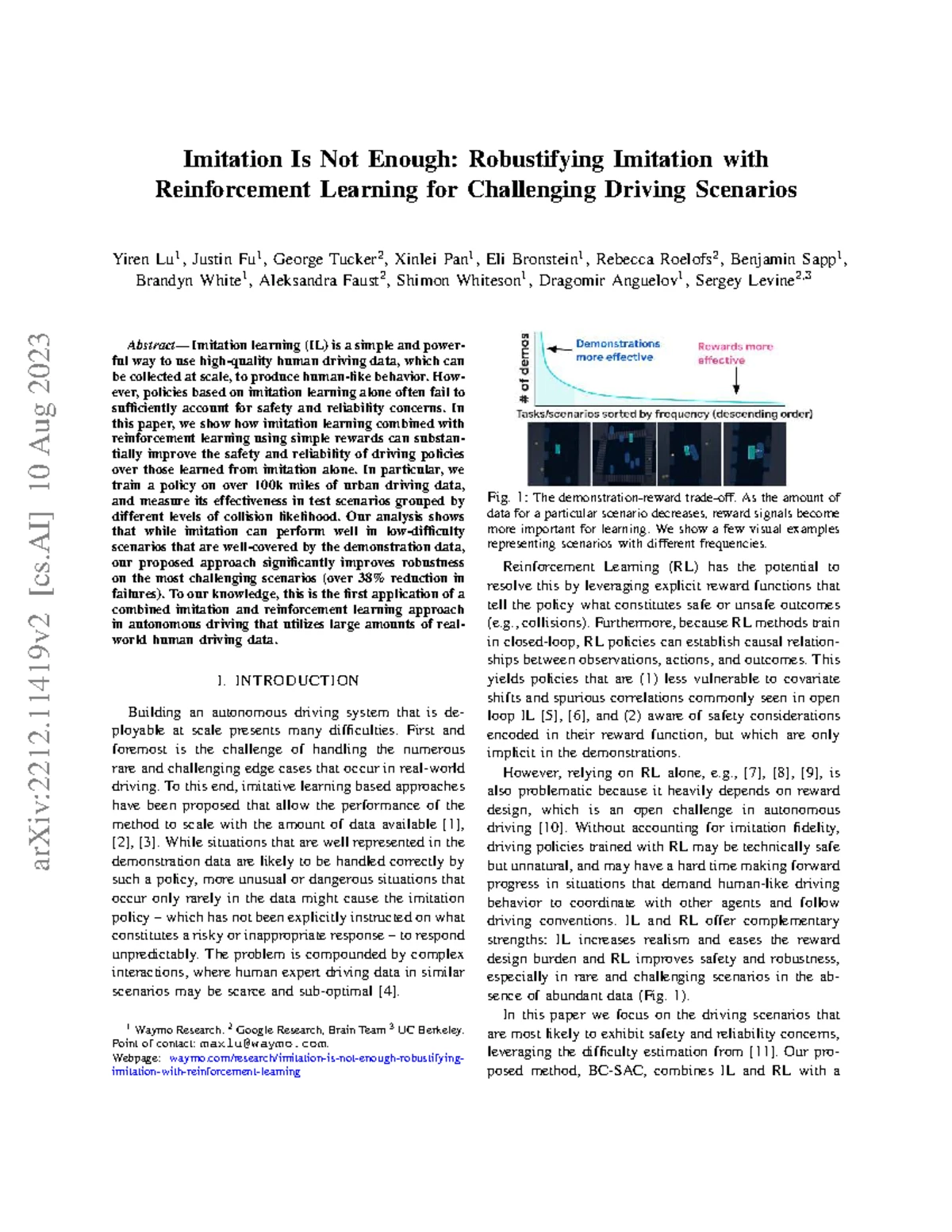 Optimal Combination of Imitation and Reinforcement Learning for Cars ...