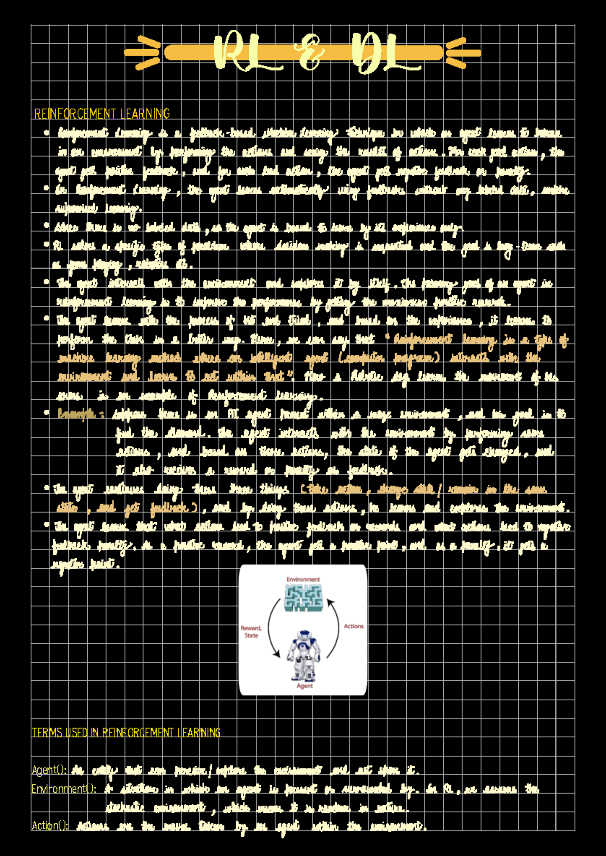 RL & DL - Unit 1,2 - RL & DL TERMS USED IN REINFORCEMENT LEARNING ...