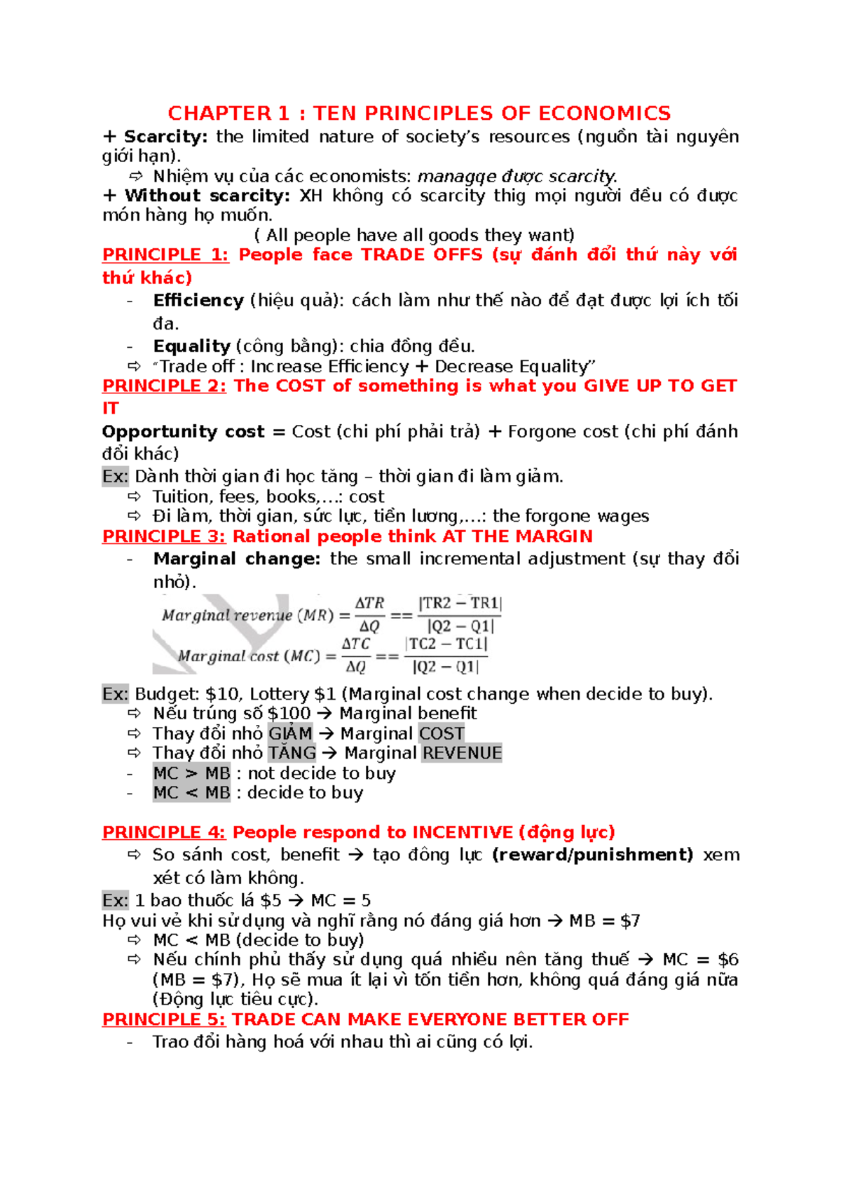 Micro Economics Midterm Study Guide - Principles and Policies - Studocu