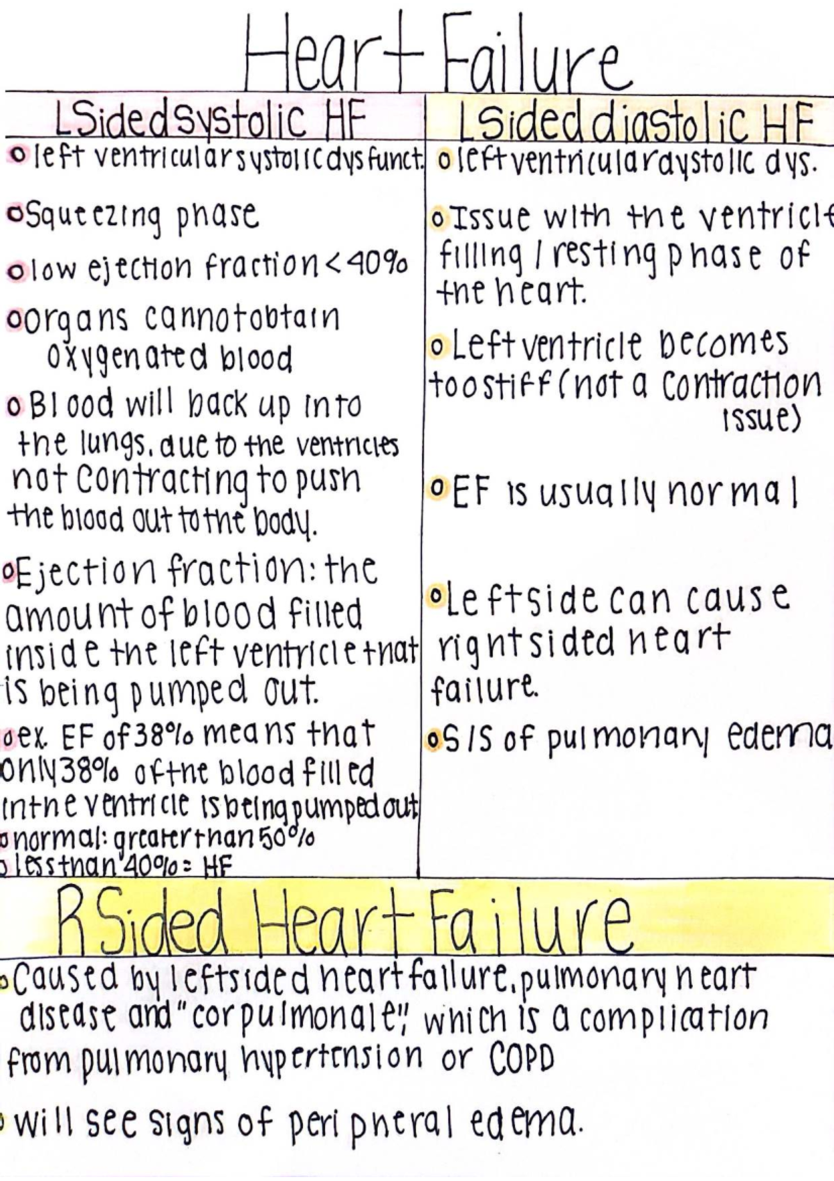 Exam 5 Study Materials: Right and Left Sided Heart Failure - Studocu