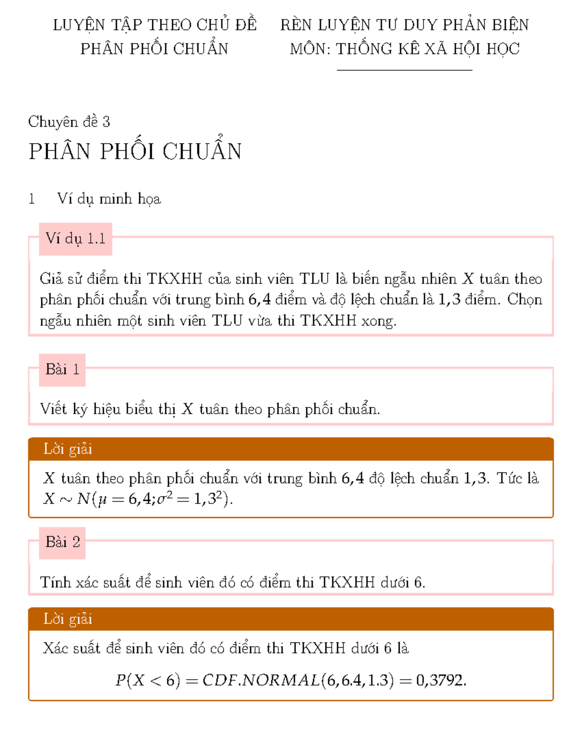Phieu Bai Tap Phan Phoi Chuan 01 - LUYỆN TẬP THEO CHỦ ĐỀ RÈN LUYỆN TƯ ...