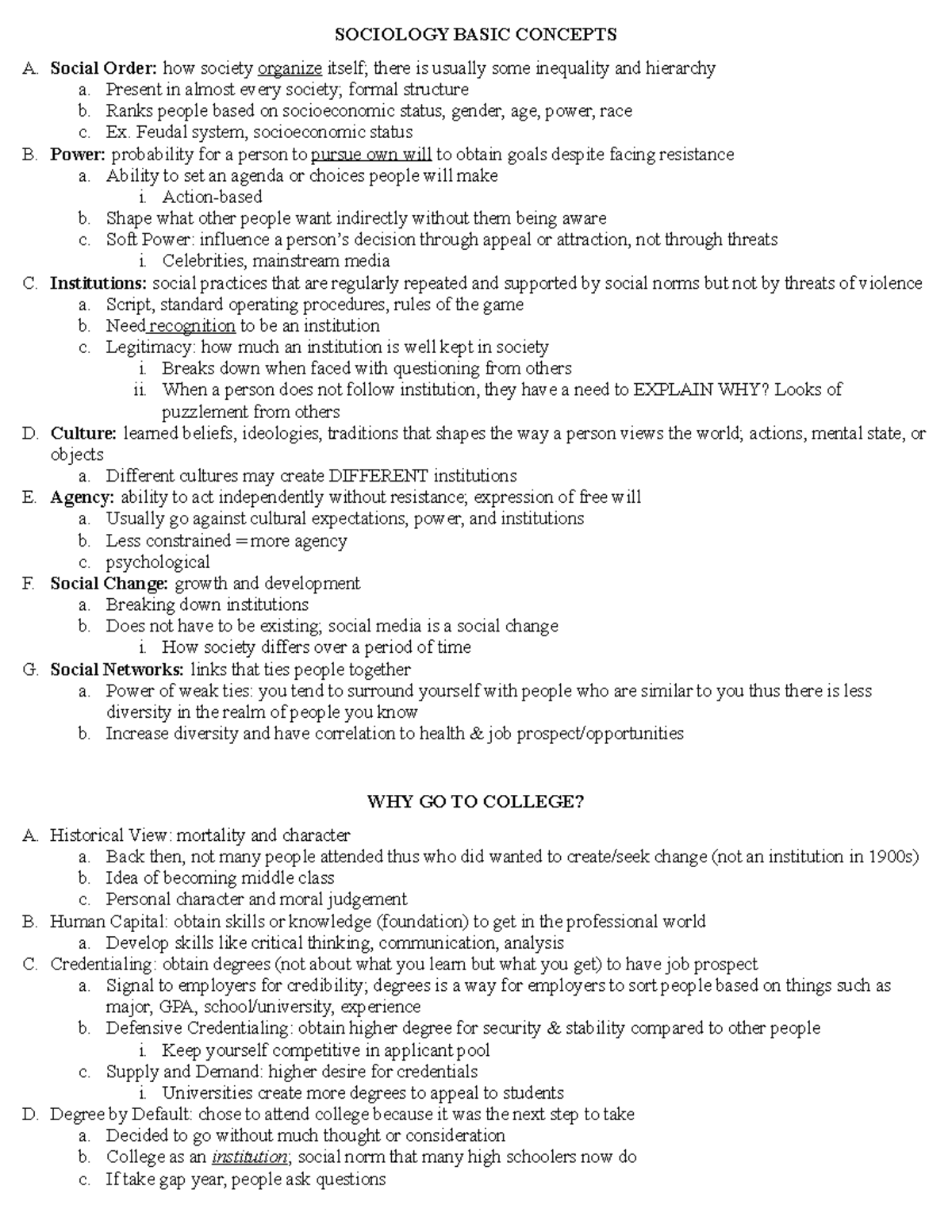 Sociology 101: Lecture Notes on Basic Concepts & Social Issues - Studocu