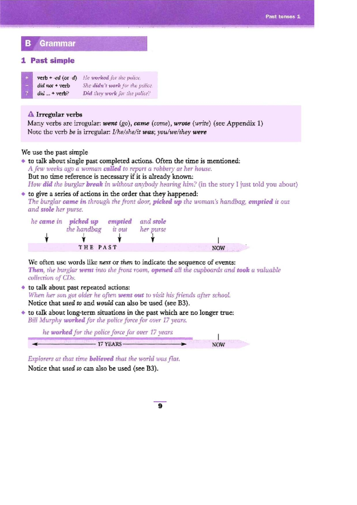 Grammar 1: Past Tenses Overview and Exercises (4-9) - Studocu