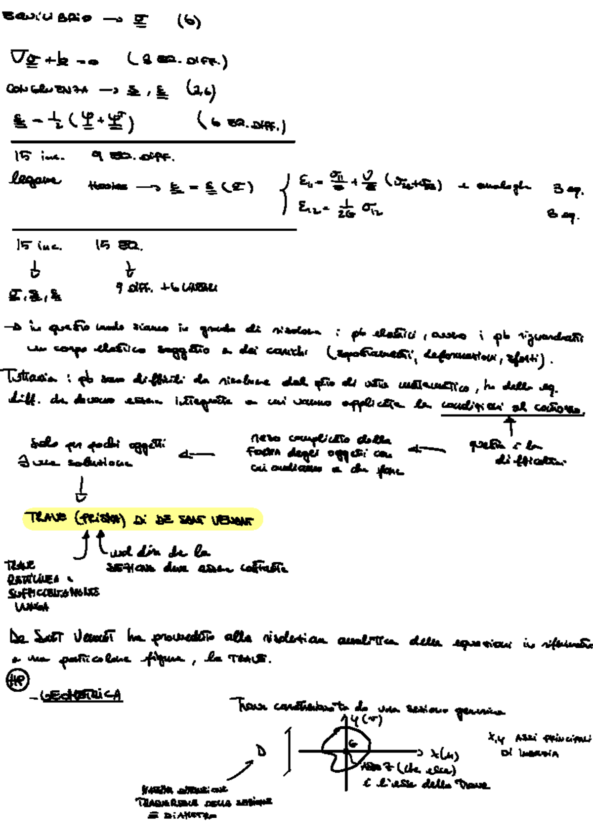 6. Problema Elastico - Flessione Retta in X - equilibrio → E (b) TE + b ...