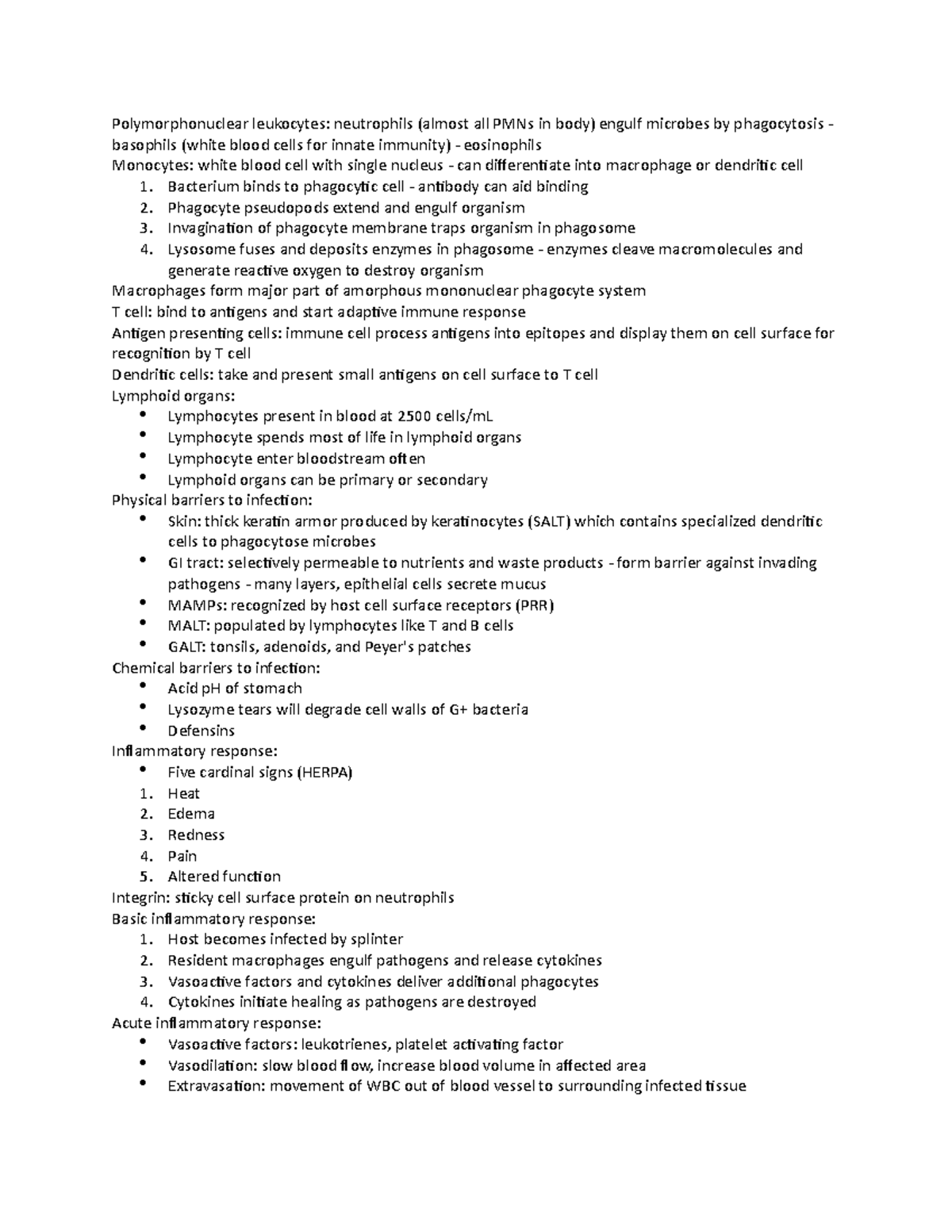 Microbiology lecture twenty one - Polymorphonuclear leukocytes ...