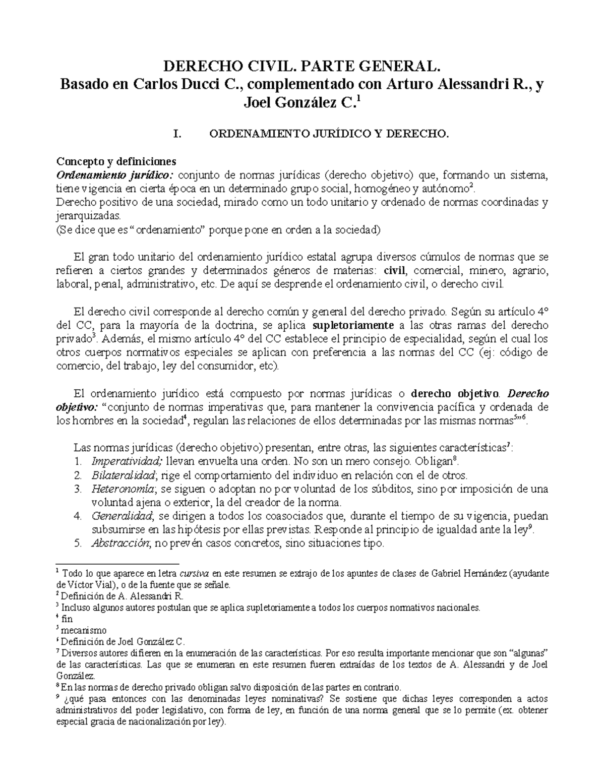 DERECHO CIVIL 101: Resumen de la Teoría de la Ley según Ducci - Studocu