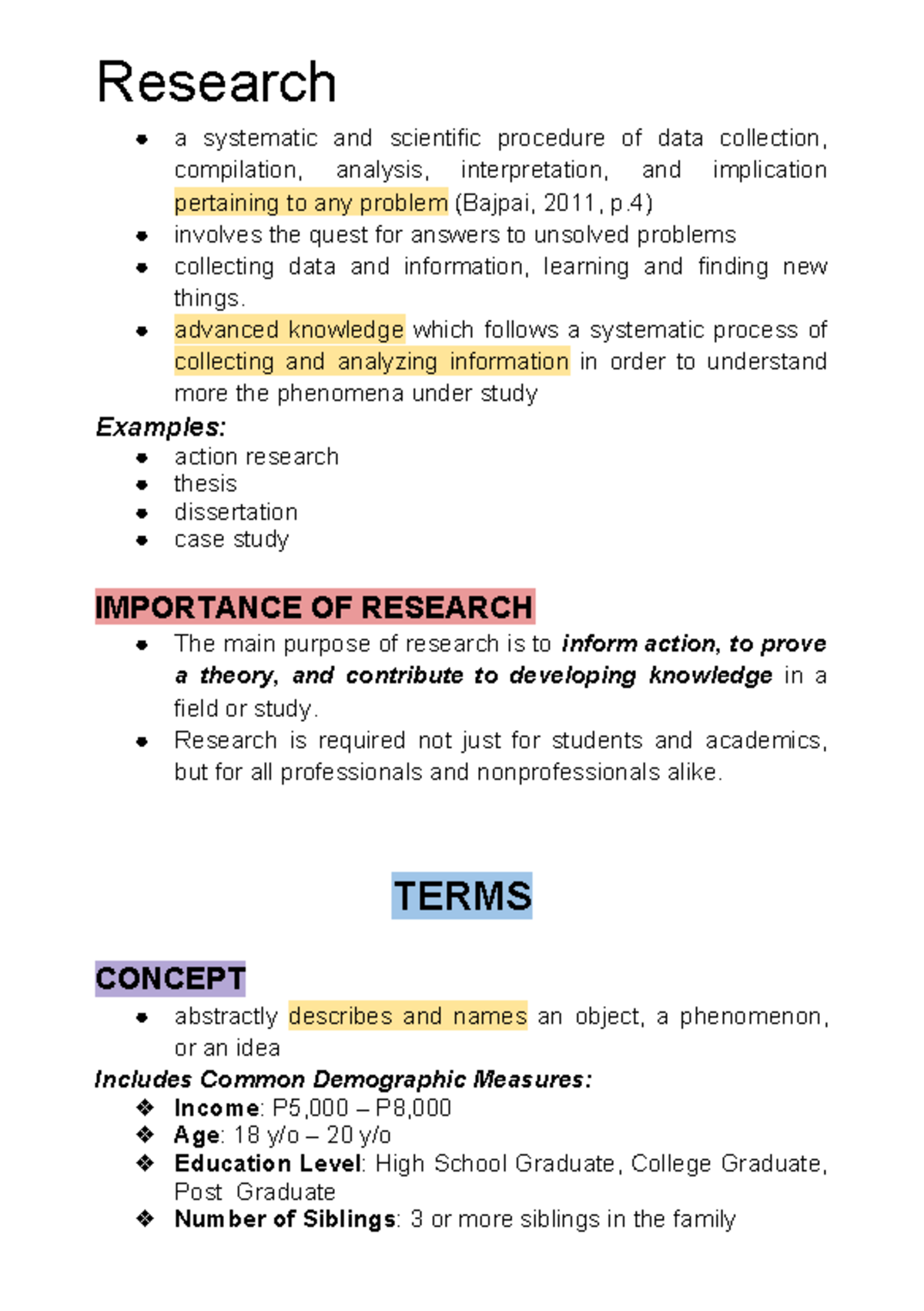 Research Methodologies and Concepts for English N1 Students - Studocu