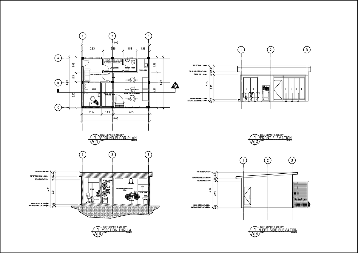 BIKE Repair merged - 1 2 3 8 2 235 1 1 1 2 3 A TOP ROOF 4 LOCKER ROOM ...