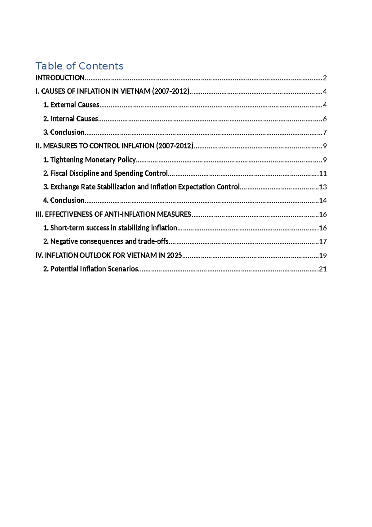 Inflation Dynamics and Control Measures in Vietnam (ECO 202) - Studocu