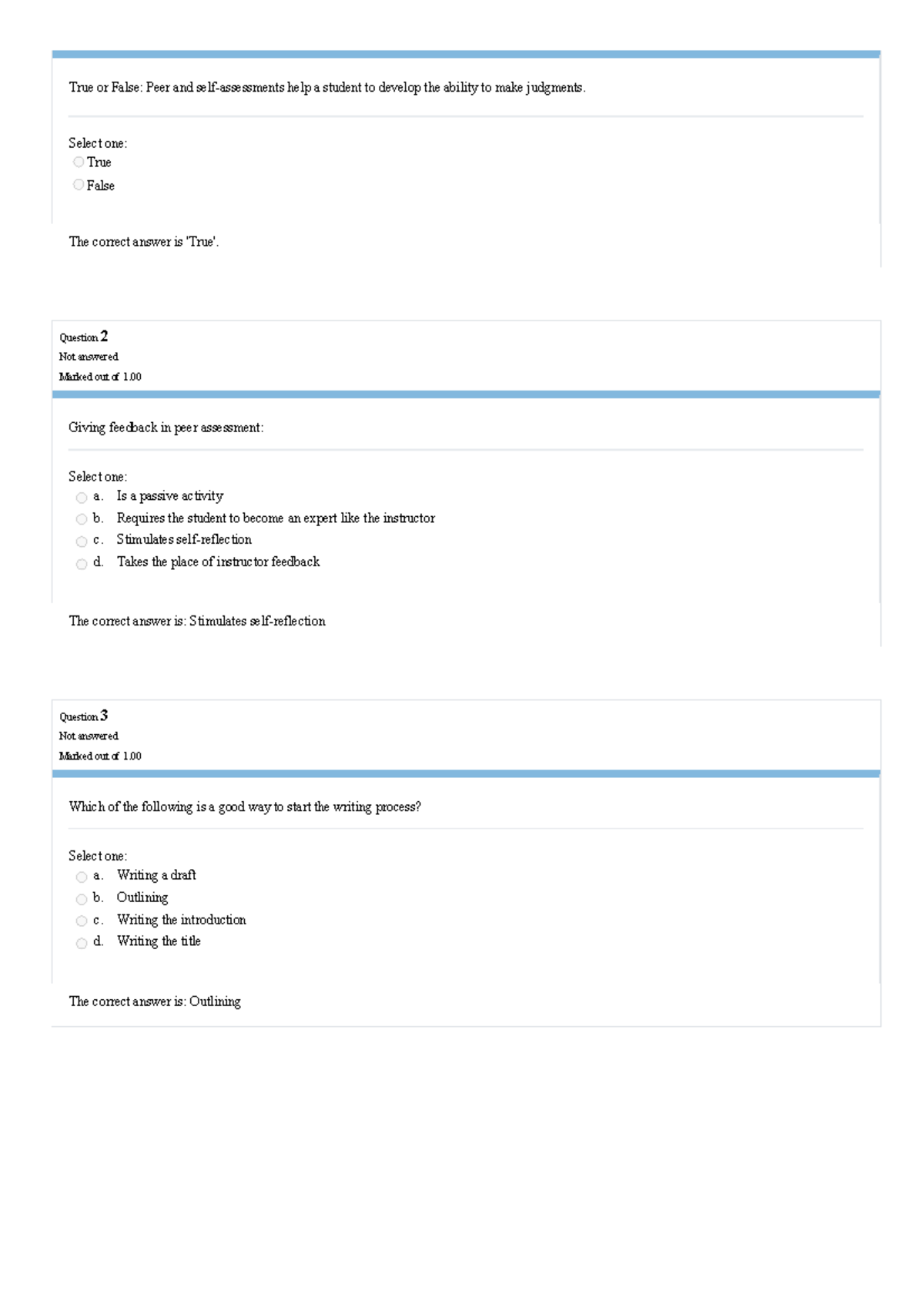 Review Quiz Attempt Analysis for Course Code [Insert Code] - Studocu