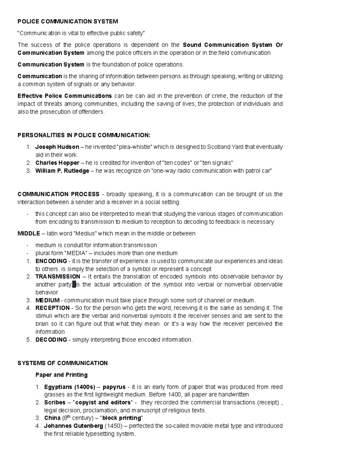LEA4: The Importance of Police Communication Systems in Operations ...