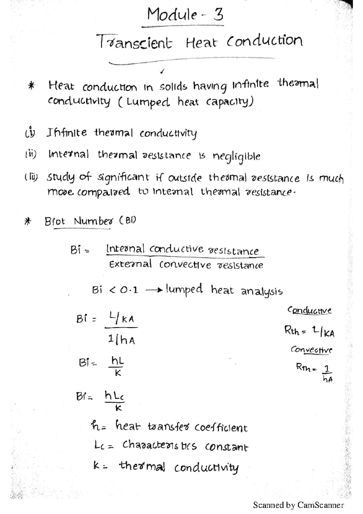 HMT Notes - H at ban sPar: here A Heat and Mass K k CoNOvcTION X T T 2 ...