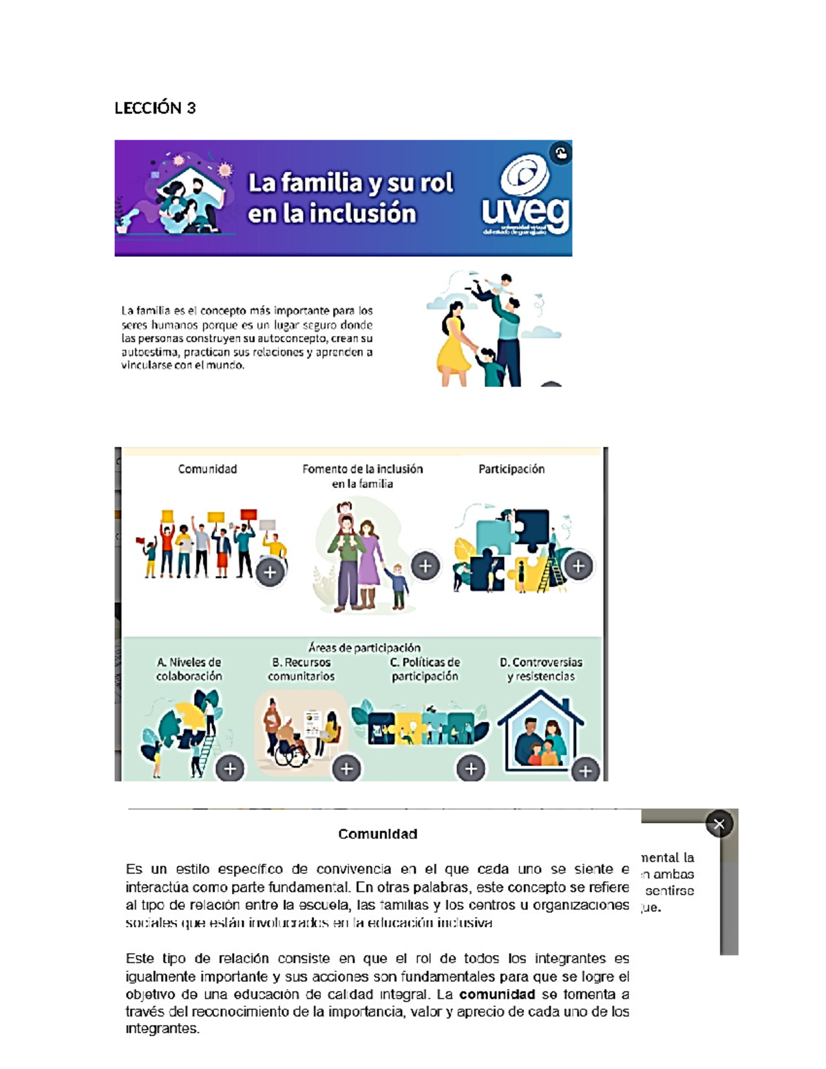 Lección 3: El Rol Familiar en la Educación Inclusiva - Studocu