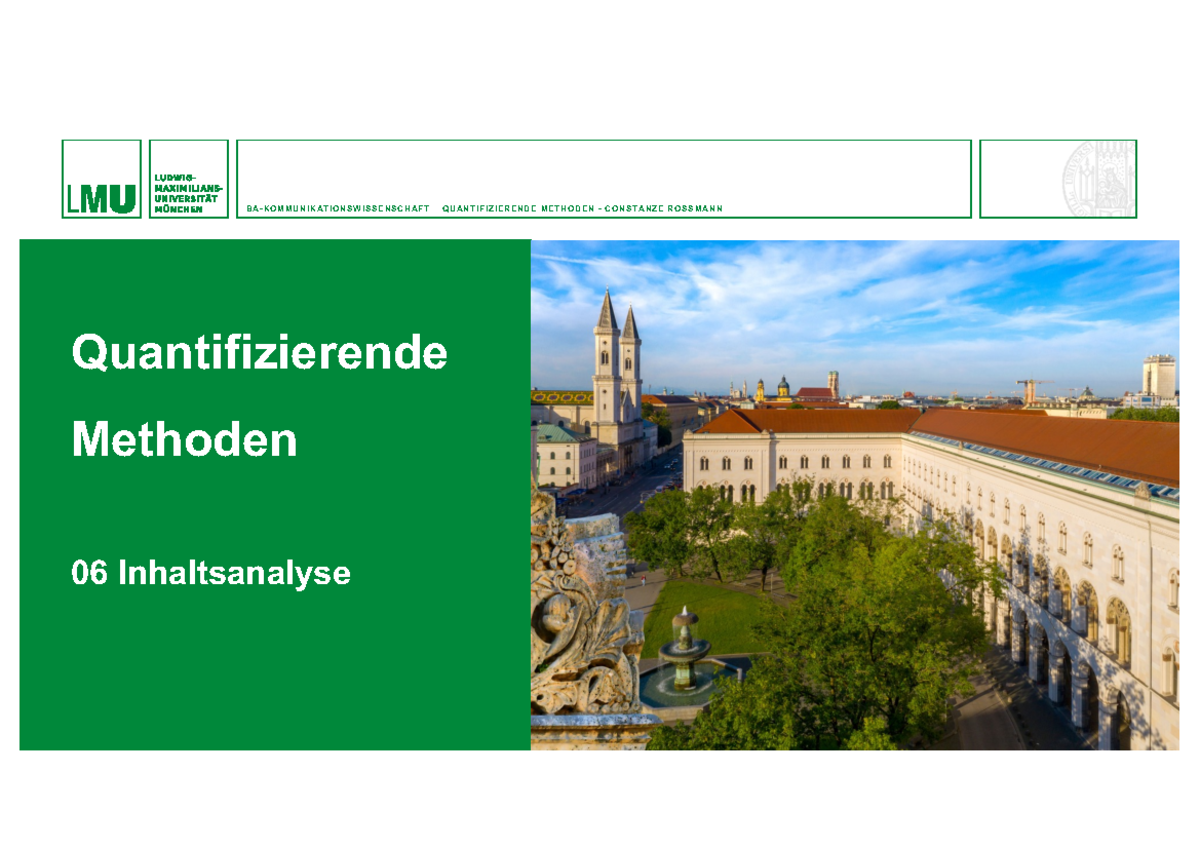 BA Kommunikationswissenschaft: Inhaltsanalyse und Implementierung ...