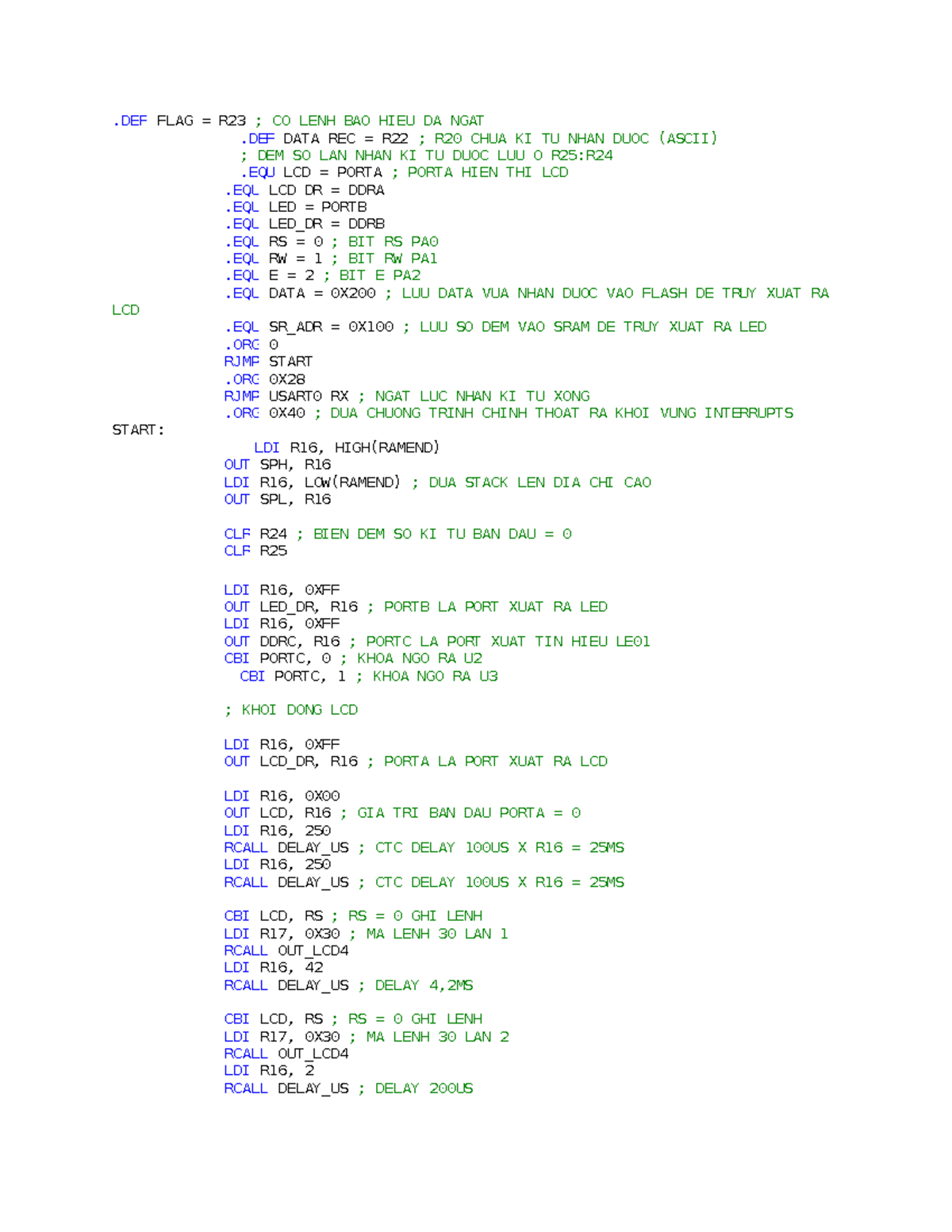 Lab 5 - Assembly Code for LCD and LED Control in R23 - Studocu