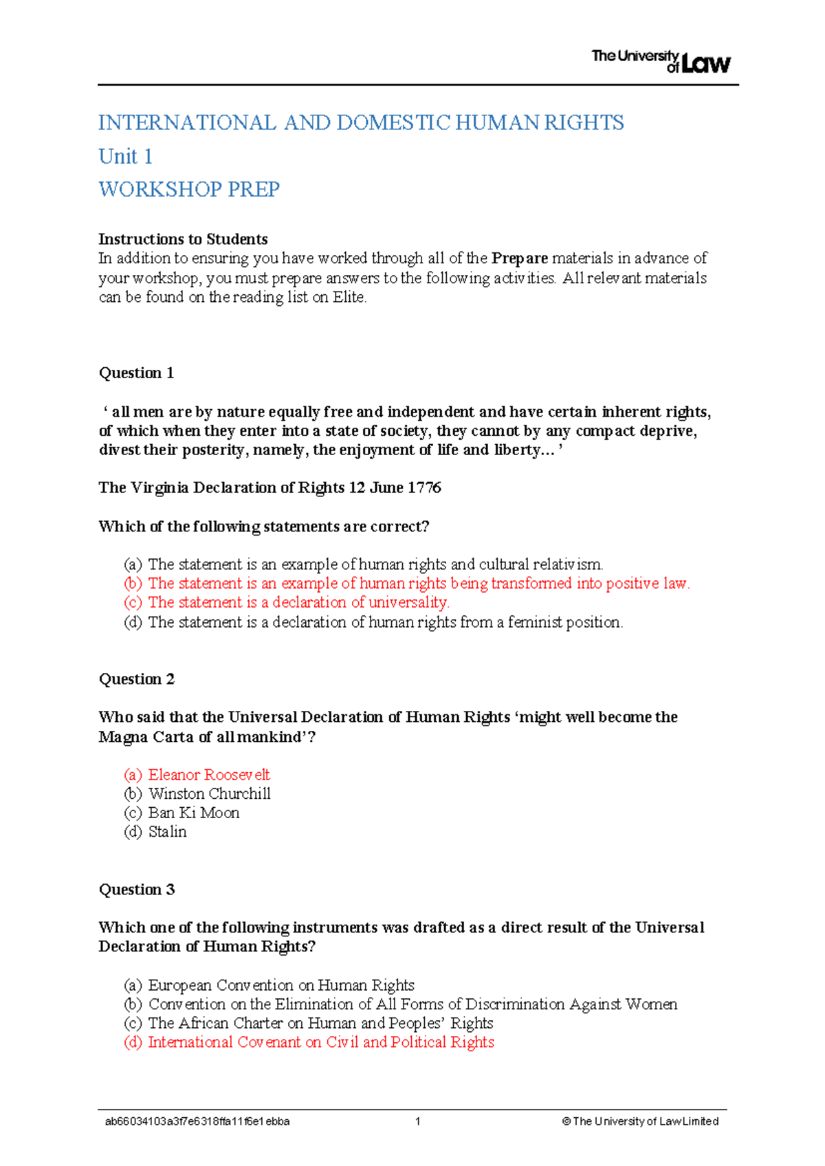 2122 iadhr u01 ce01 workshop preparation activity - INTERNATIONAL AND ...