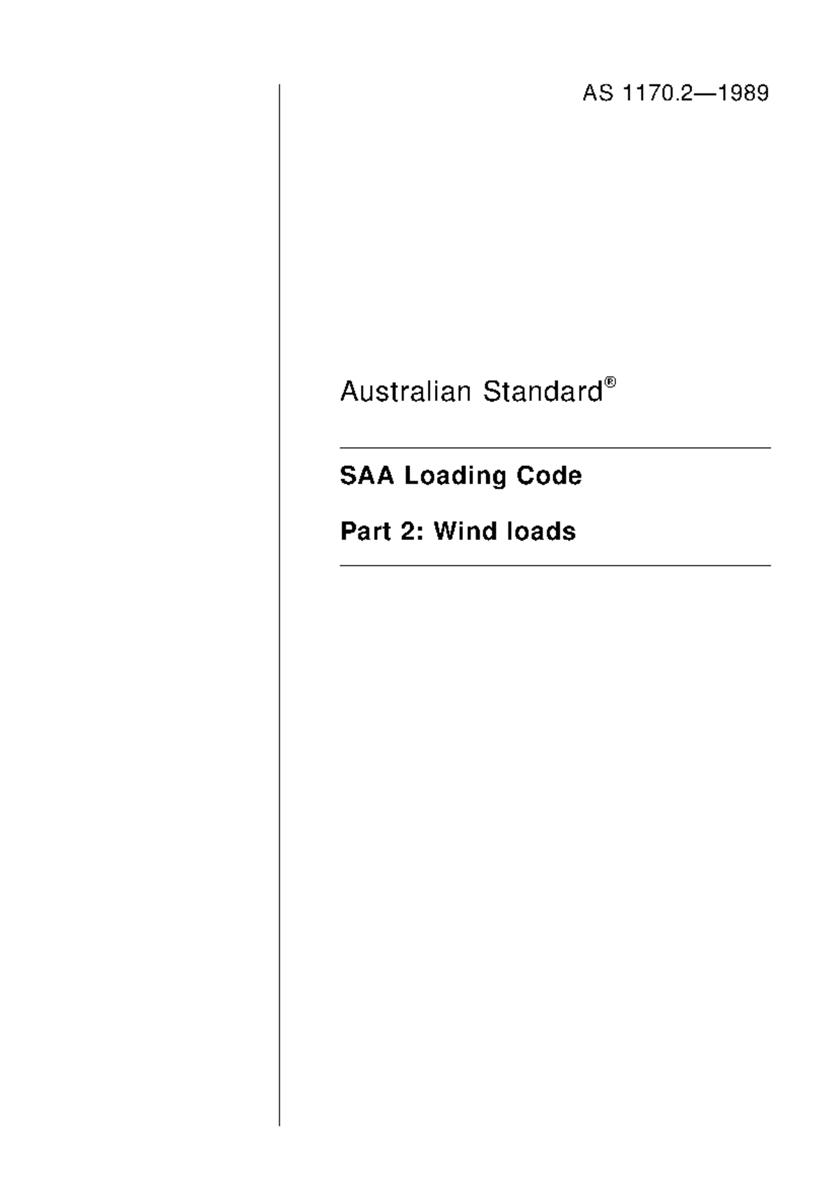 AS1170 - SAA Loading Code: Wind Loads - Overview and Application - Studocu