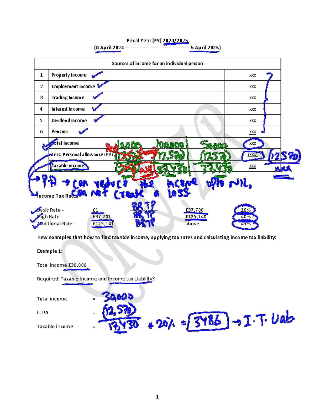 Capital Gains Tax (CGT) Notes for FY 2024-2025 - Studocu