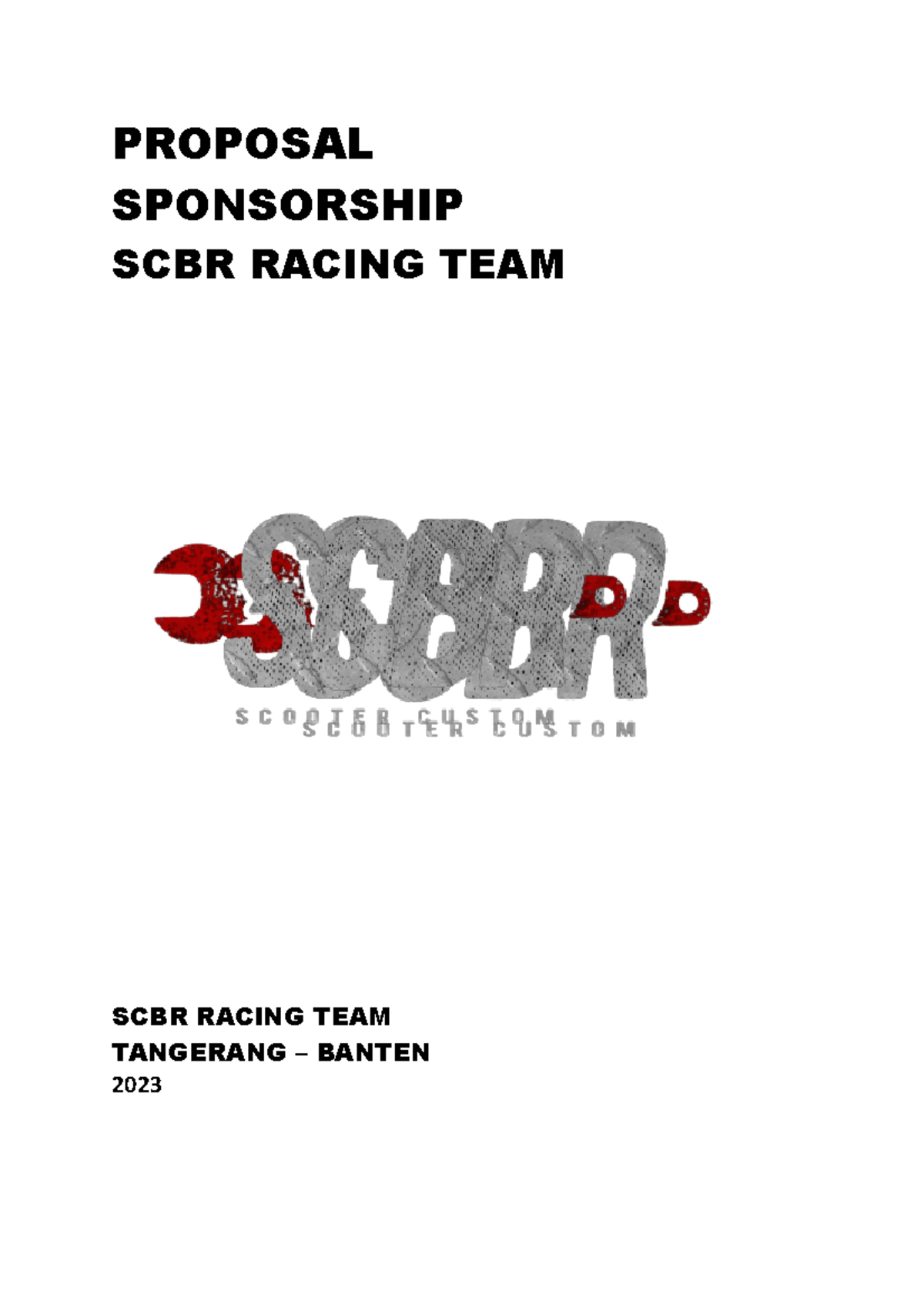 Proposal Sponsorship for SCBR Racing Team 2023 - Studocu