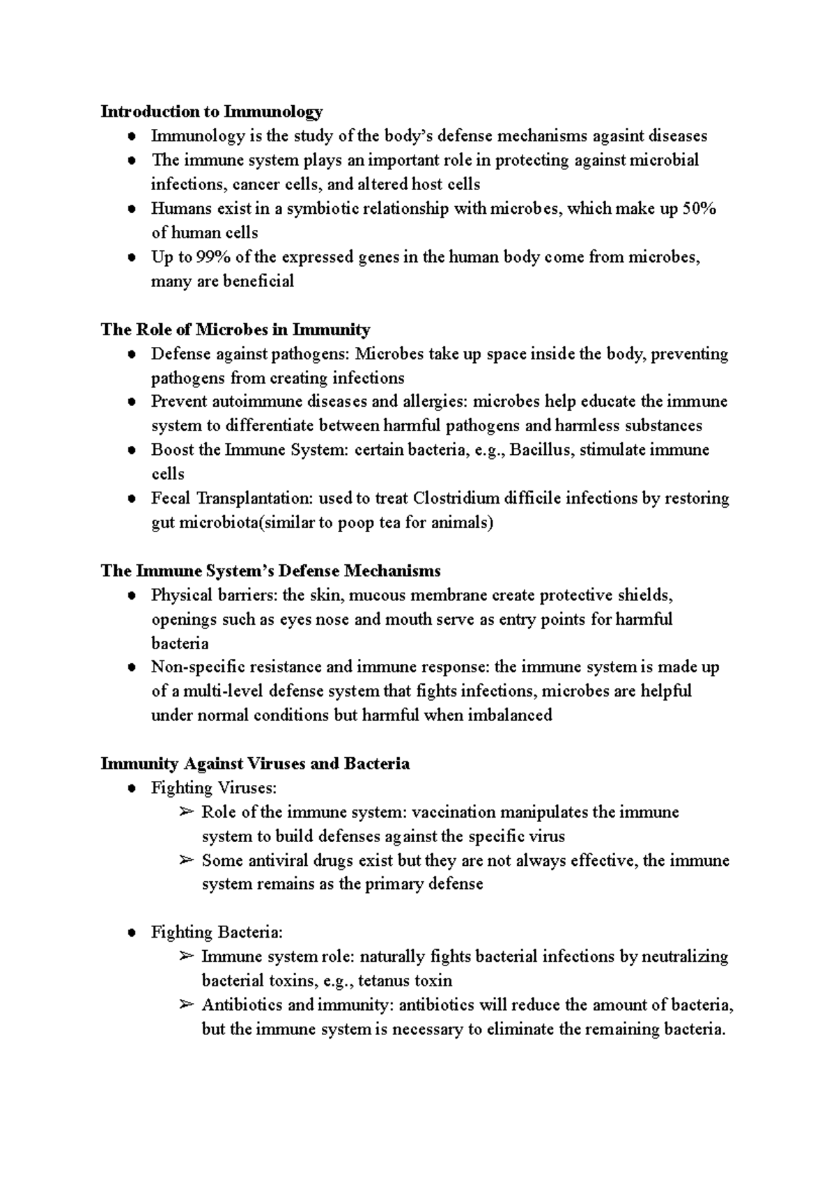 Part 3 Immune system notes - Introduction to Immunology Immunology is ...