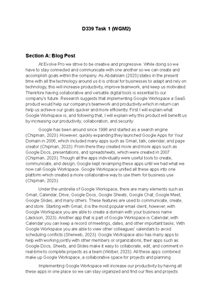 C948 Technical Communication: Audience Analysis - Task 1 Template - Studocu