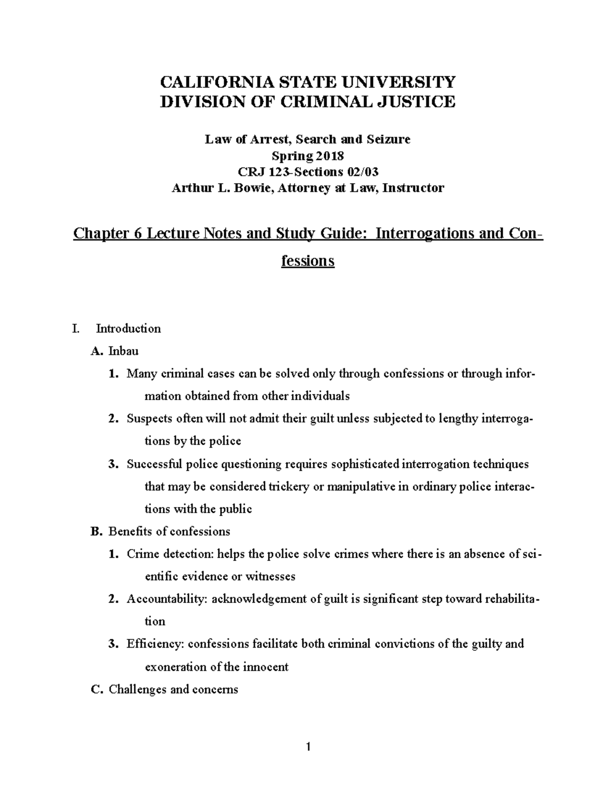 Chapter 8 Lecture Notes and Study Guide - CALI FORNI A STATE UNI VERSI ...