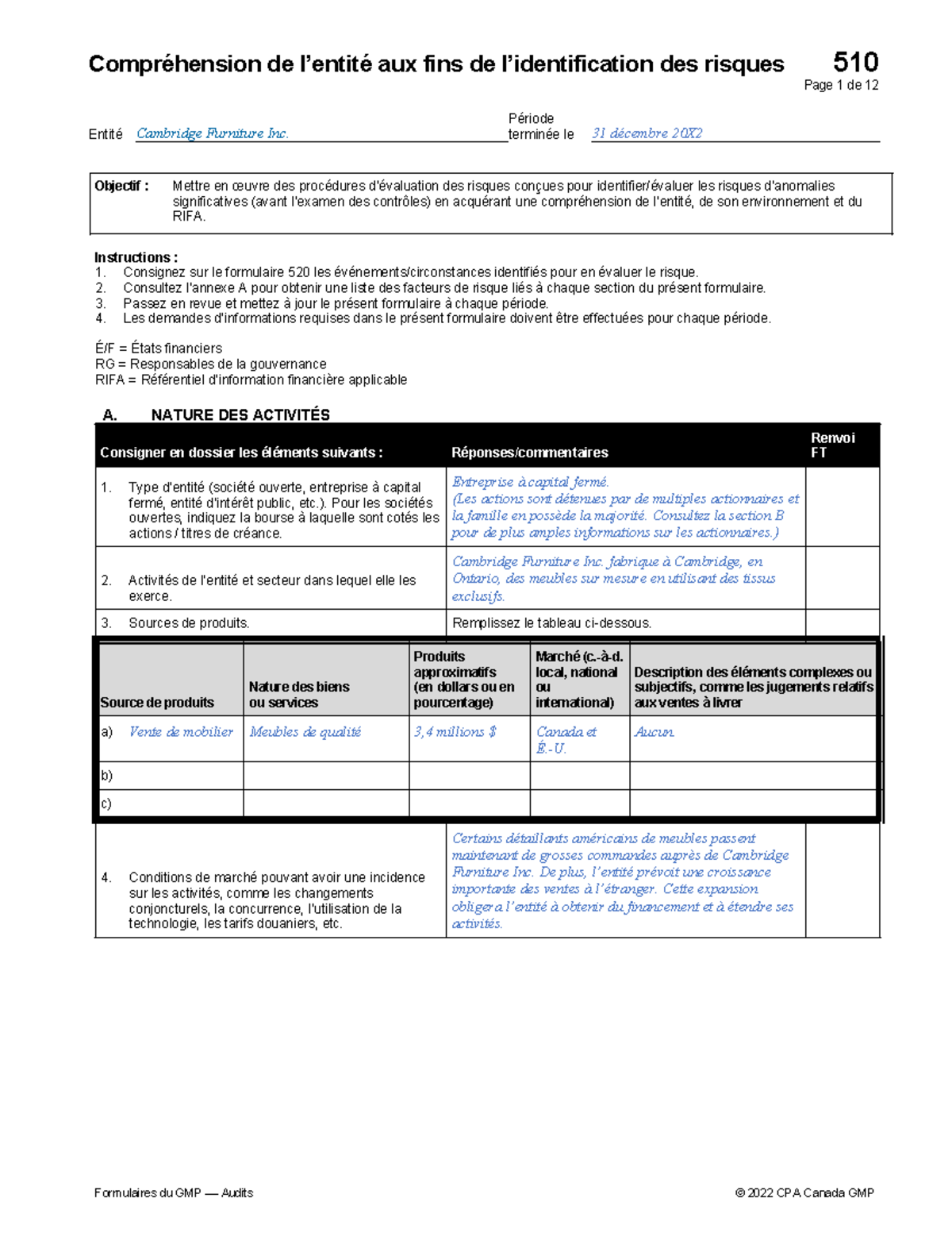 510+Form rempli Comprehension entite risques+FIF - Page 1 de 12 Entité ...
