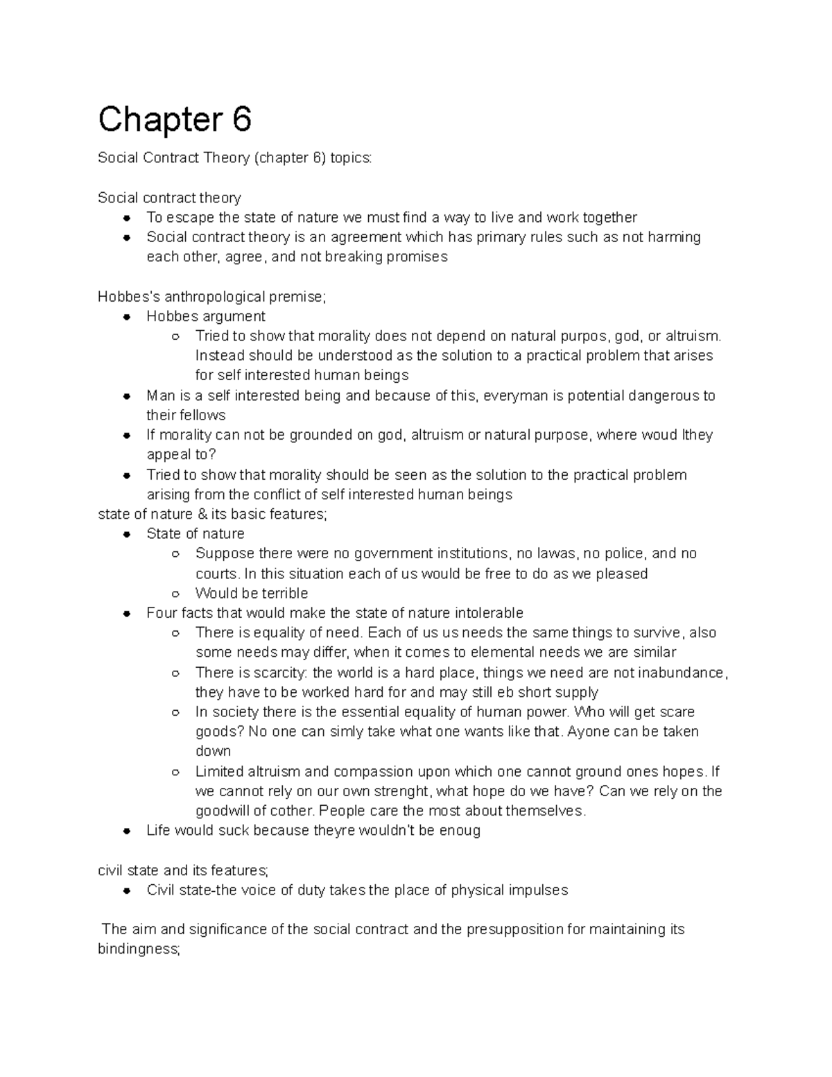 Ethics Review: Social Contract Theory and Utilitarianism Insights - Studocu