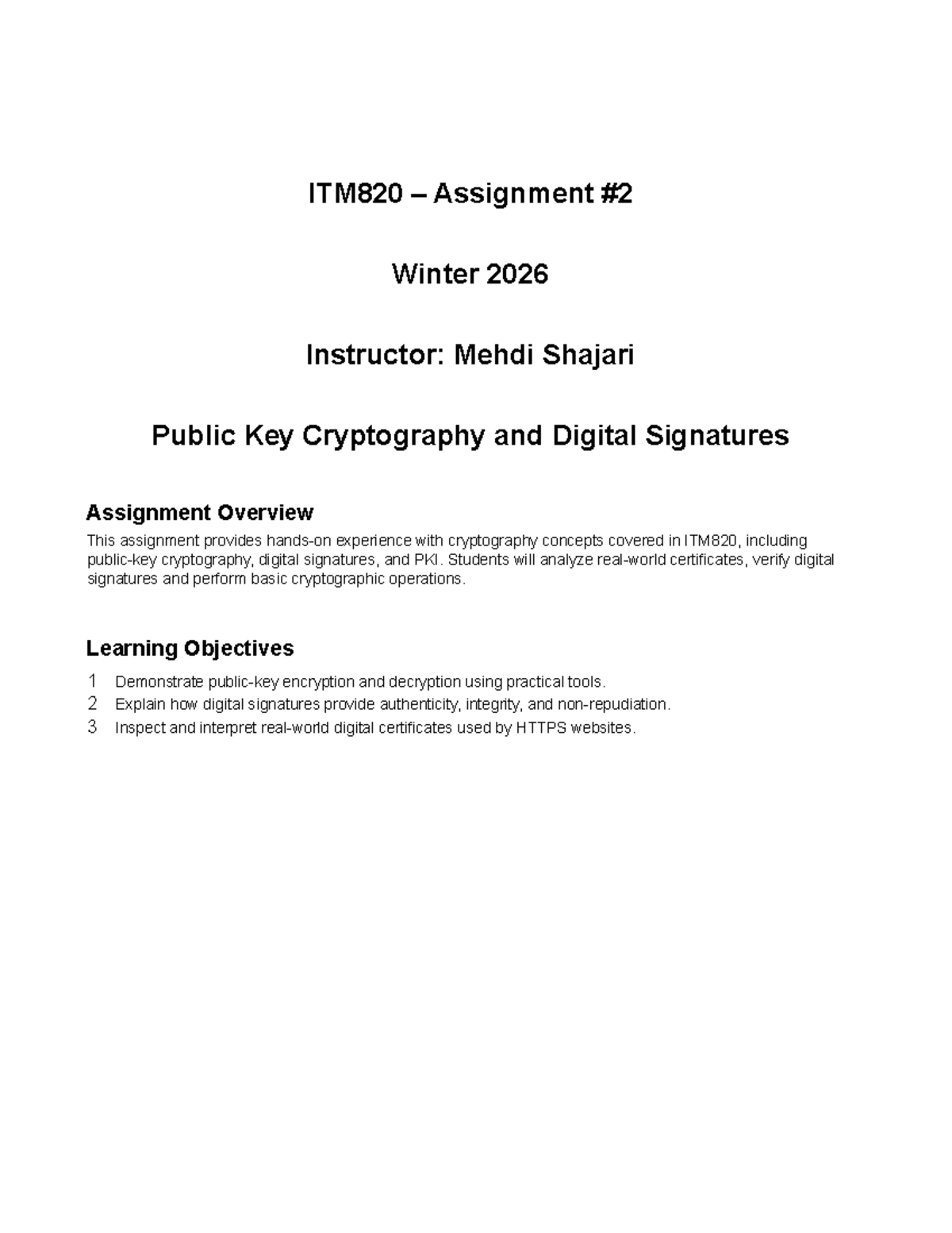 Lab Assignment 2 - ITM820 - Winter 2026: Public Key Cryptography ...