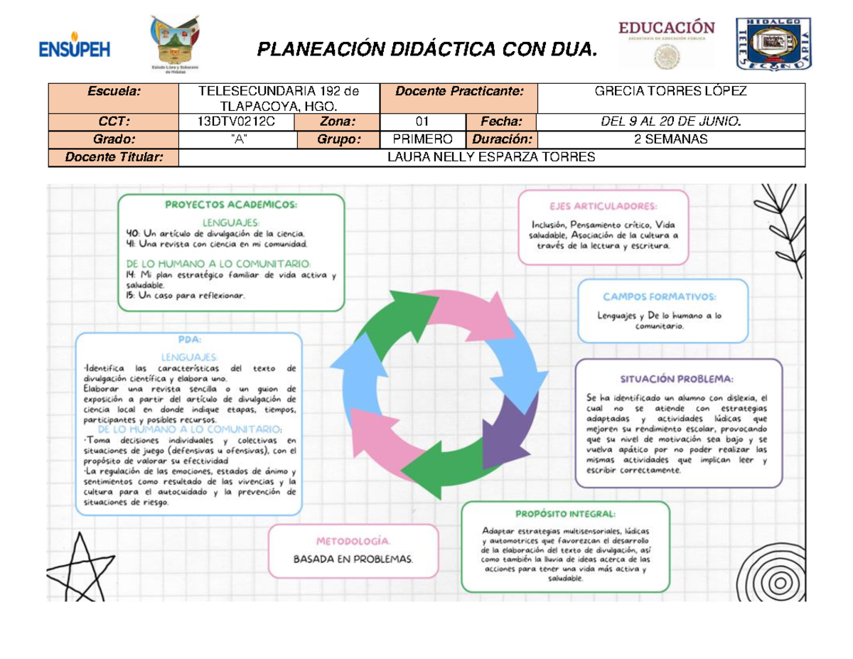 Planeación Didáctica DUA: Estrategias para la Diversidad en el Aula ...