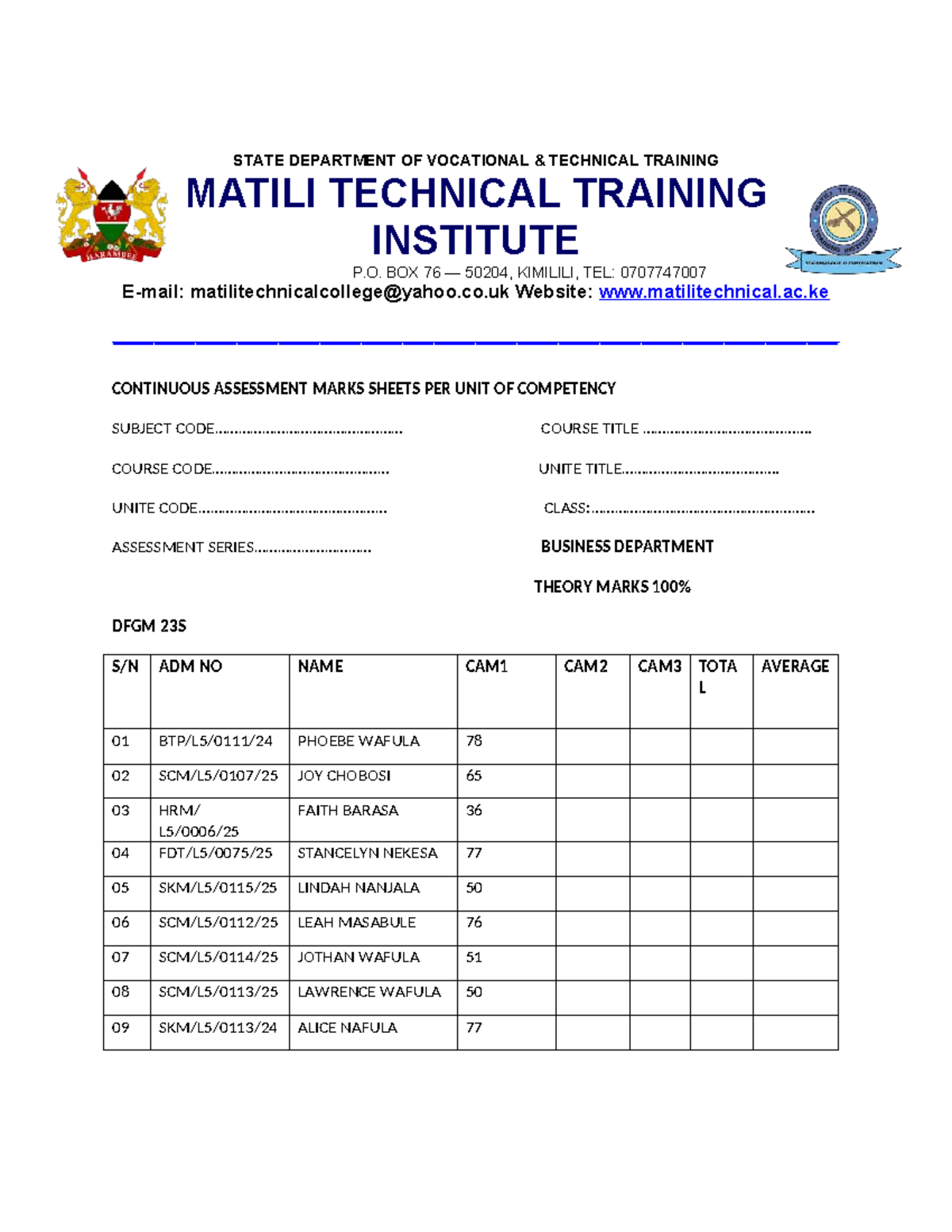 Supply Chain - NOTES - STATE DEPARTMENT OF VOCATIONAL & TECHNICAL ...