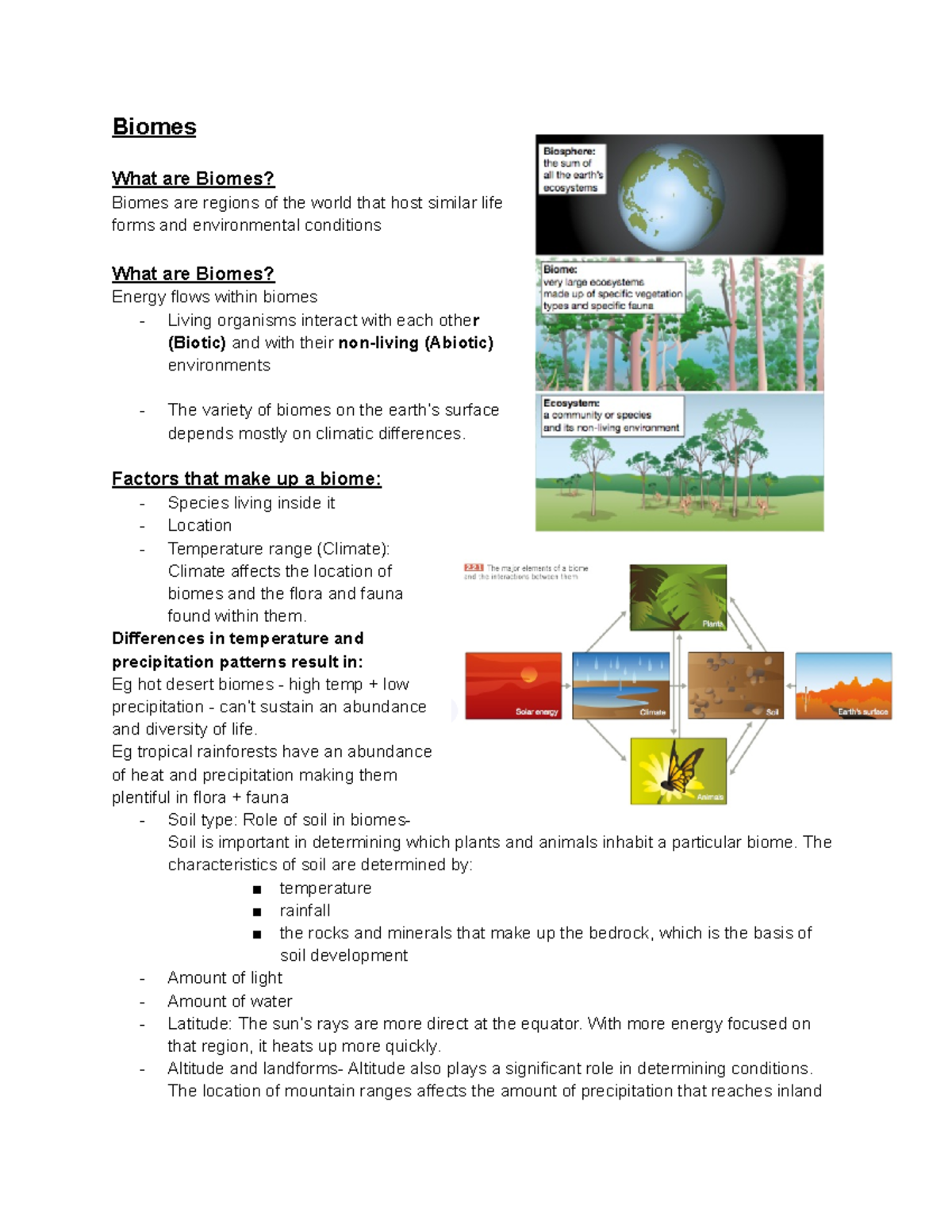Biomes, Forest and Skills Study - Biomes What are Biomes? Biomes are ...