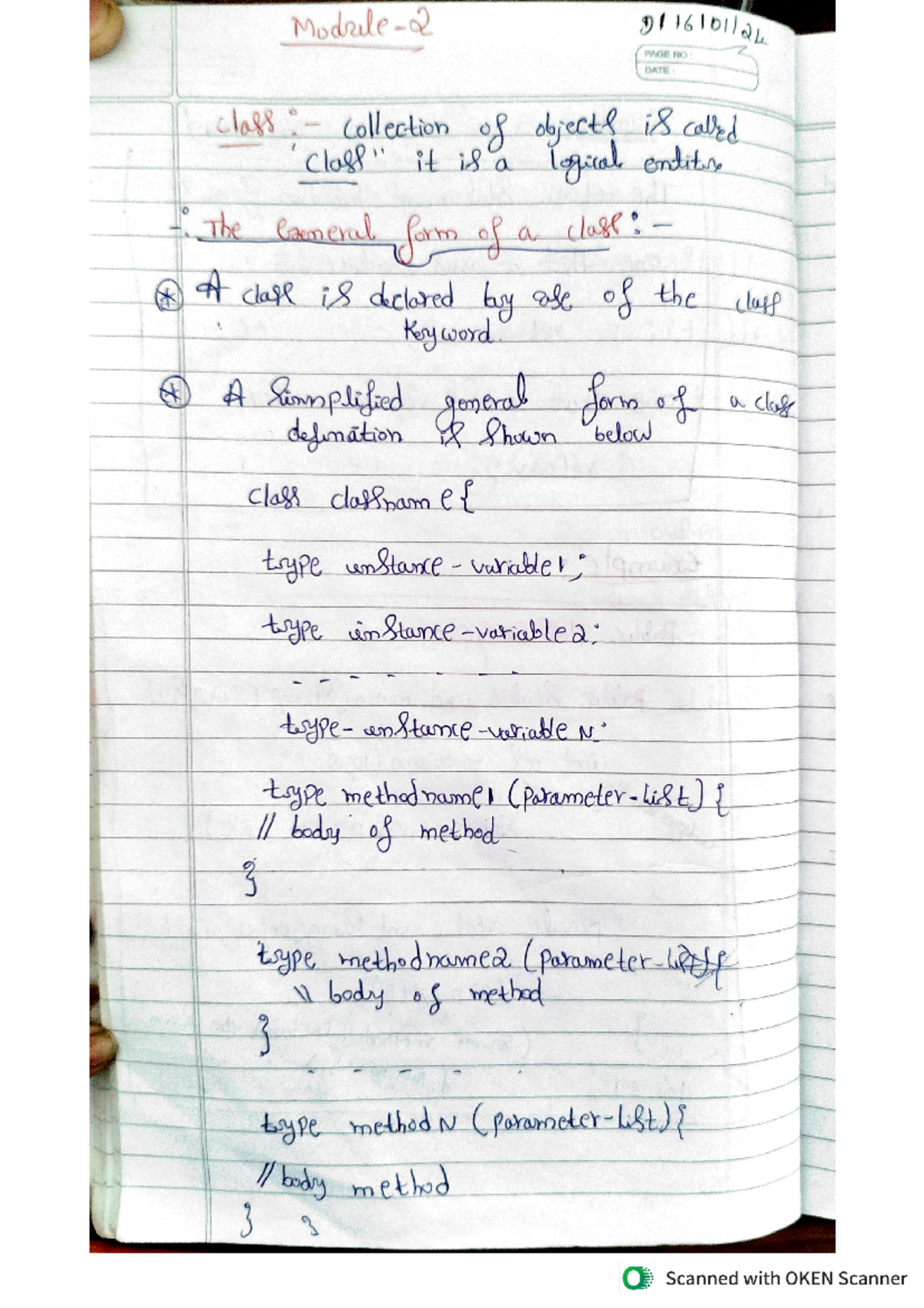 Module 2 103204 - Notes - 2 9116101124 PAGE NO : DATE class collection ...