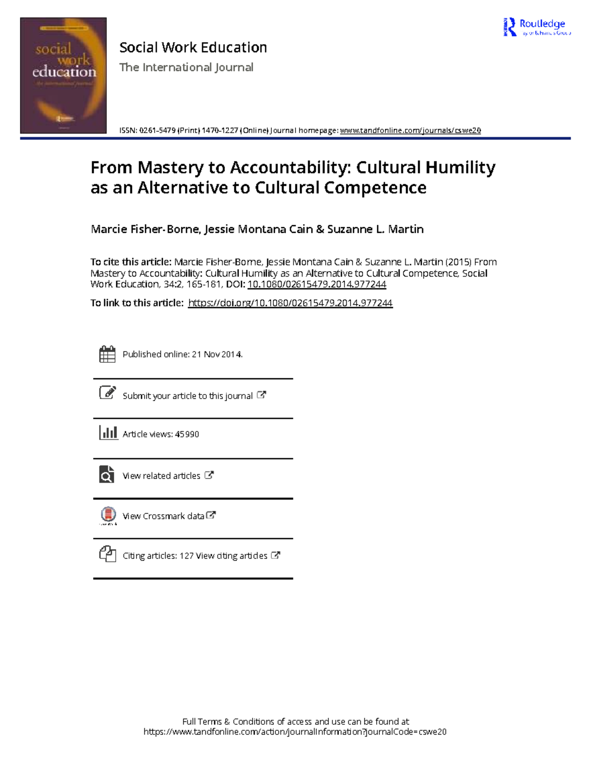 SW 34:2 Final Exam Notes on Cultural Humility vs. Competence - Studocu